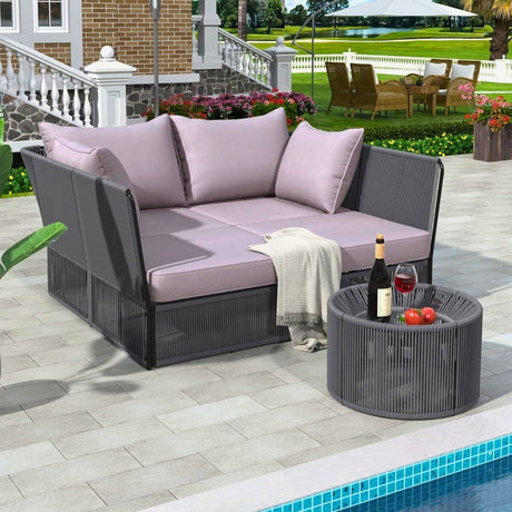 Day bed with table