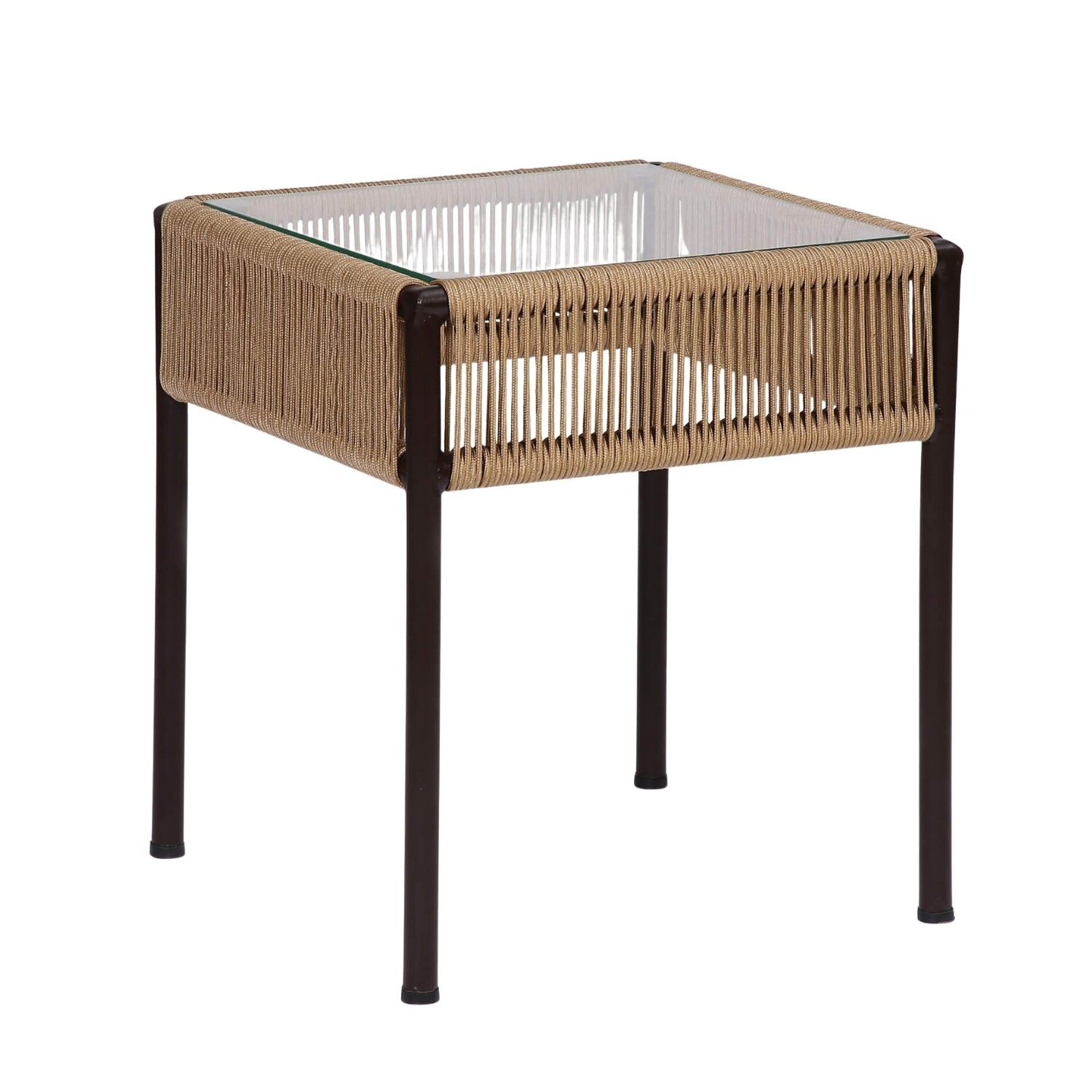 Outdoor Rope 3-Piece Patio Set (Beige)