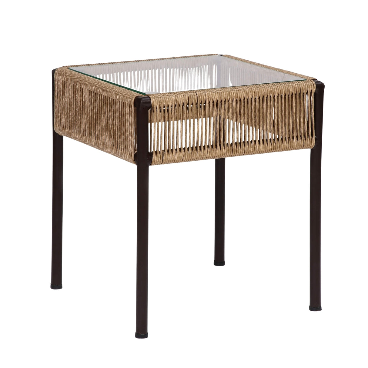 Outdoor Rope 3-Piece Patio Set (Beige)