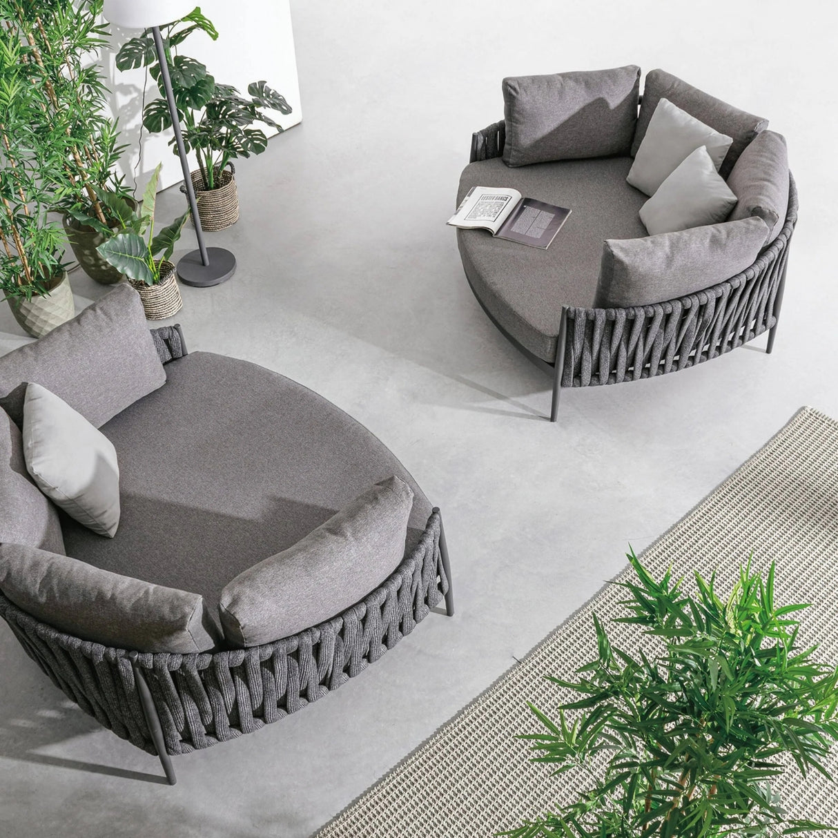 Outdoor Patio Rope Daybed for Garden