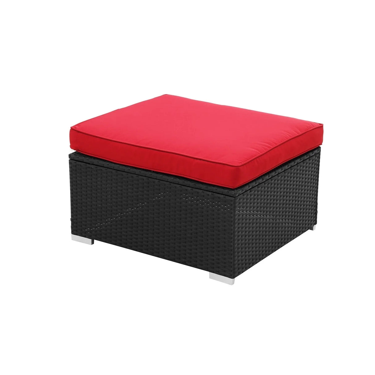 6-Piece Outdoor Conversation Set (Black & Red)