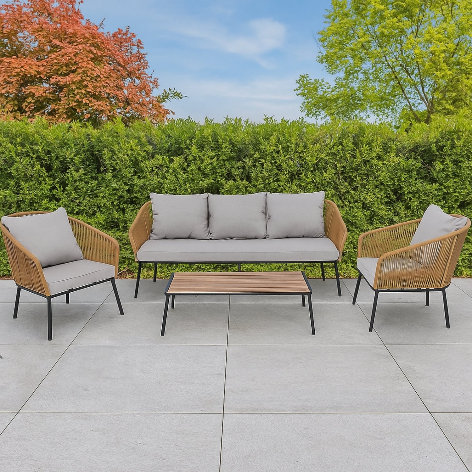 5-Seater Outdoor All-Weather Rope Sofa Set