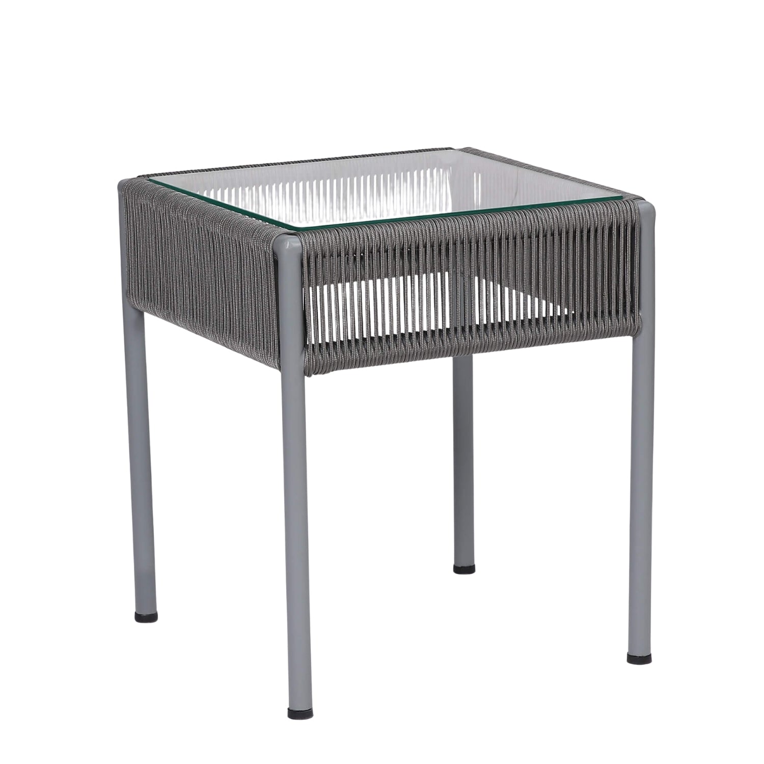 Outdoor Rope 3-Piece Patio Set (Grey)