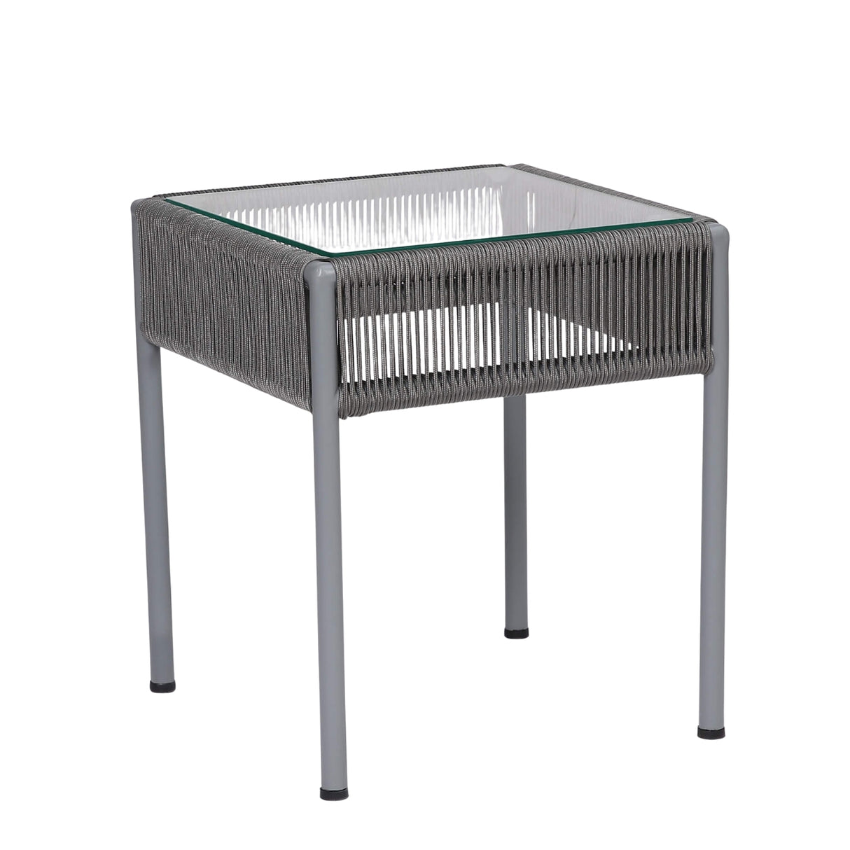 Outdoor Rope 3-Piece Patio Set (Grey)