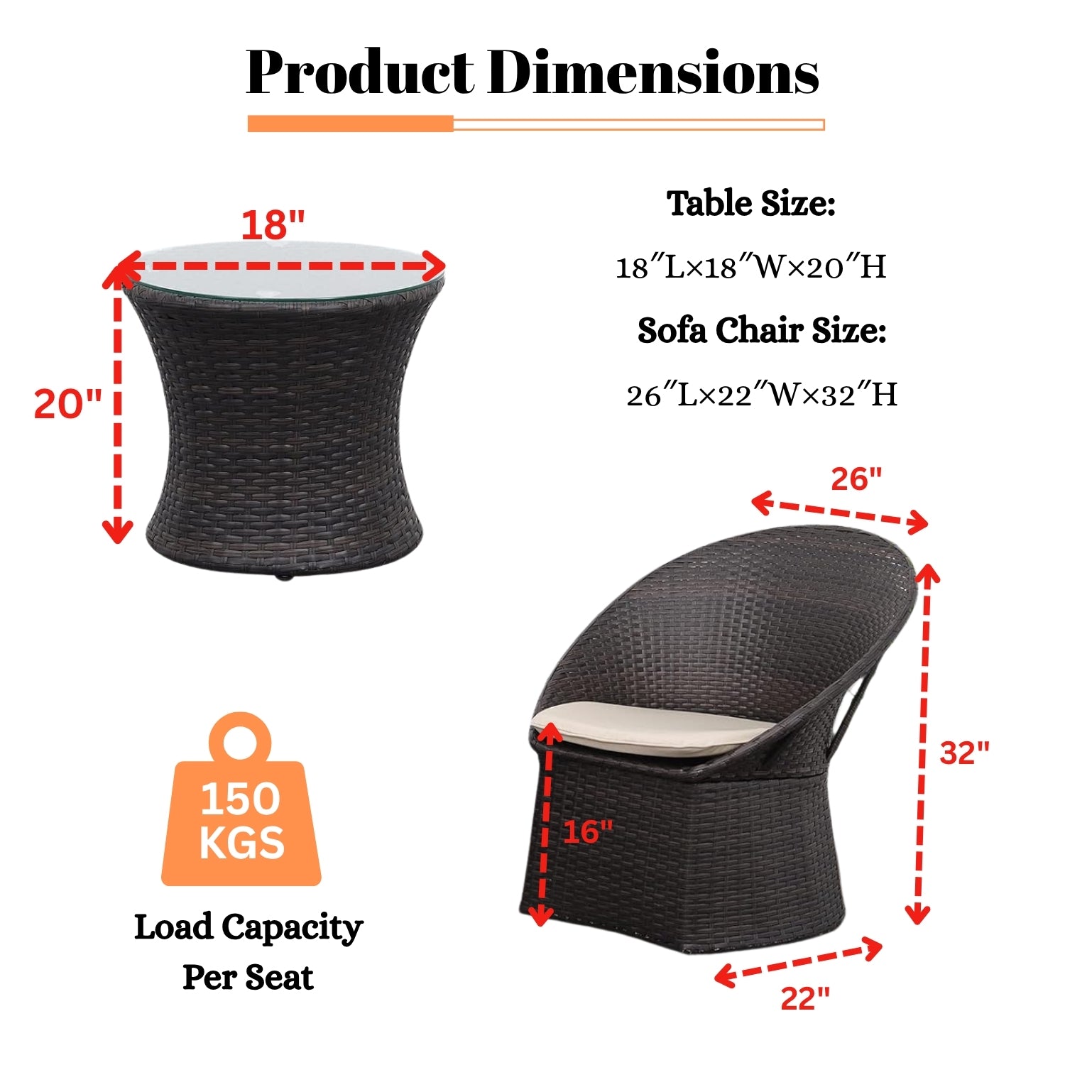 3-Piece Outdoor Rattan Wicker Patio Set