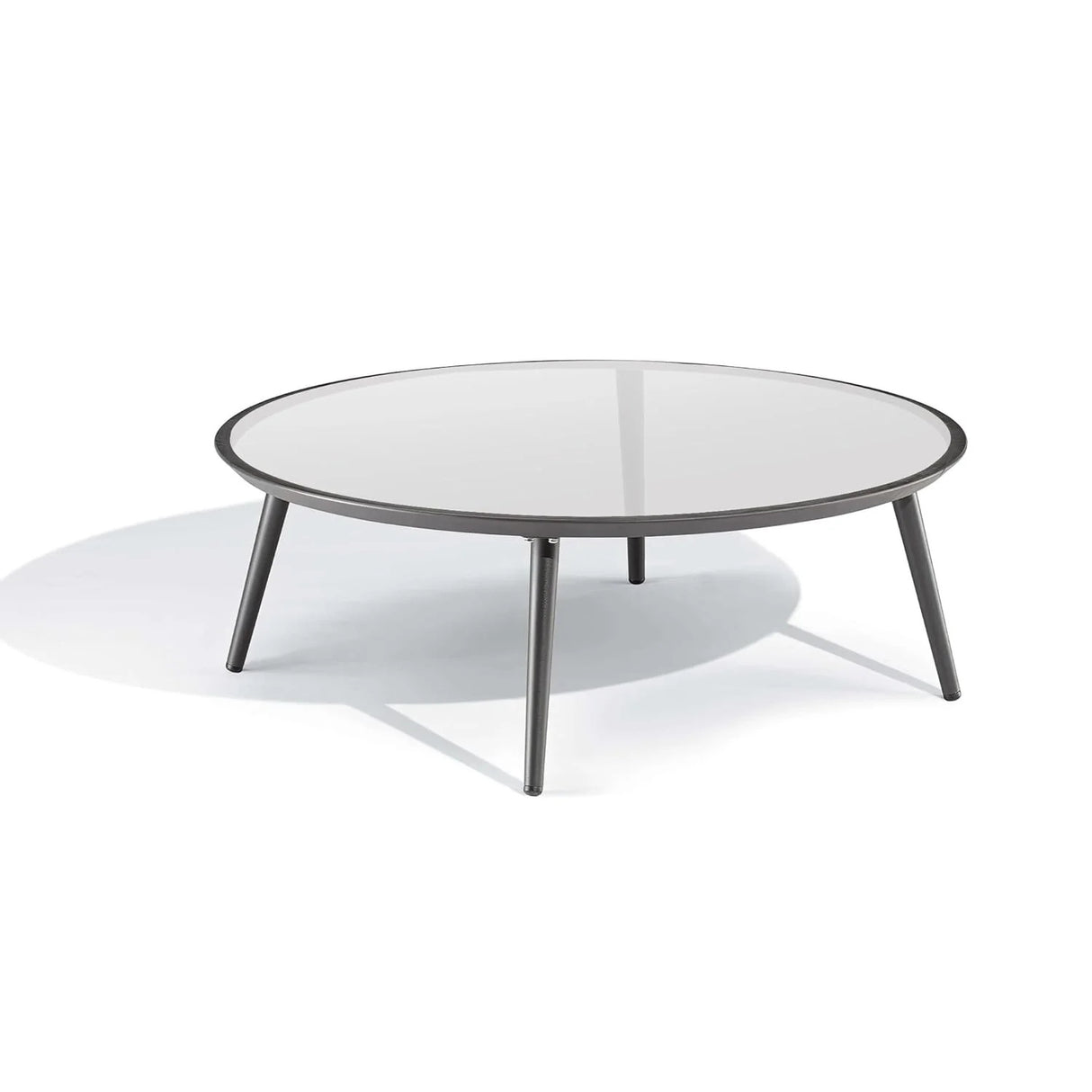 4-Piece Outdoor Rope Patio Furniture Set with Glass Top Table (Grey & Sky-Blue)