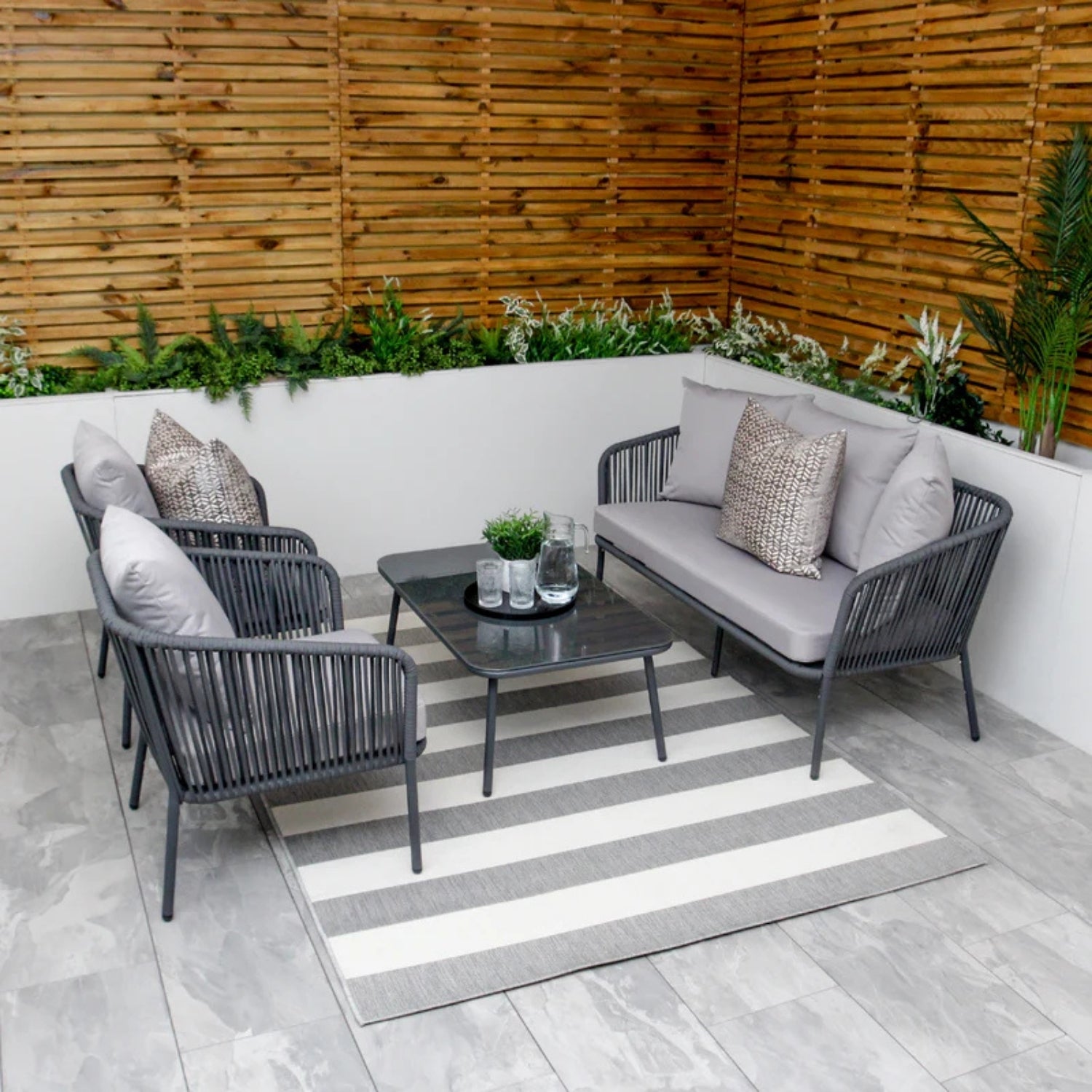 5-Seater Outdoor All-Weather Rope Sofa Set