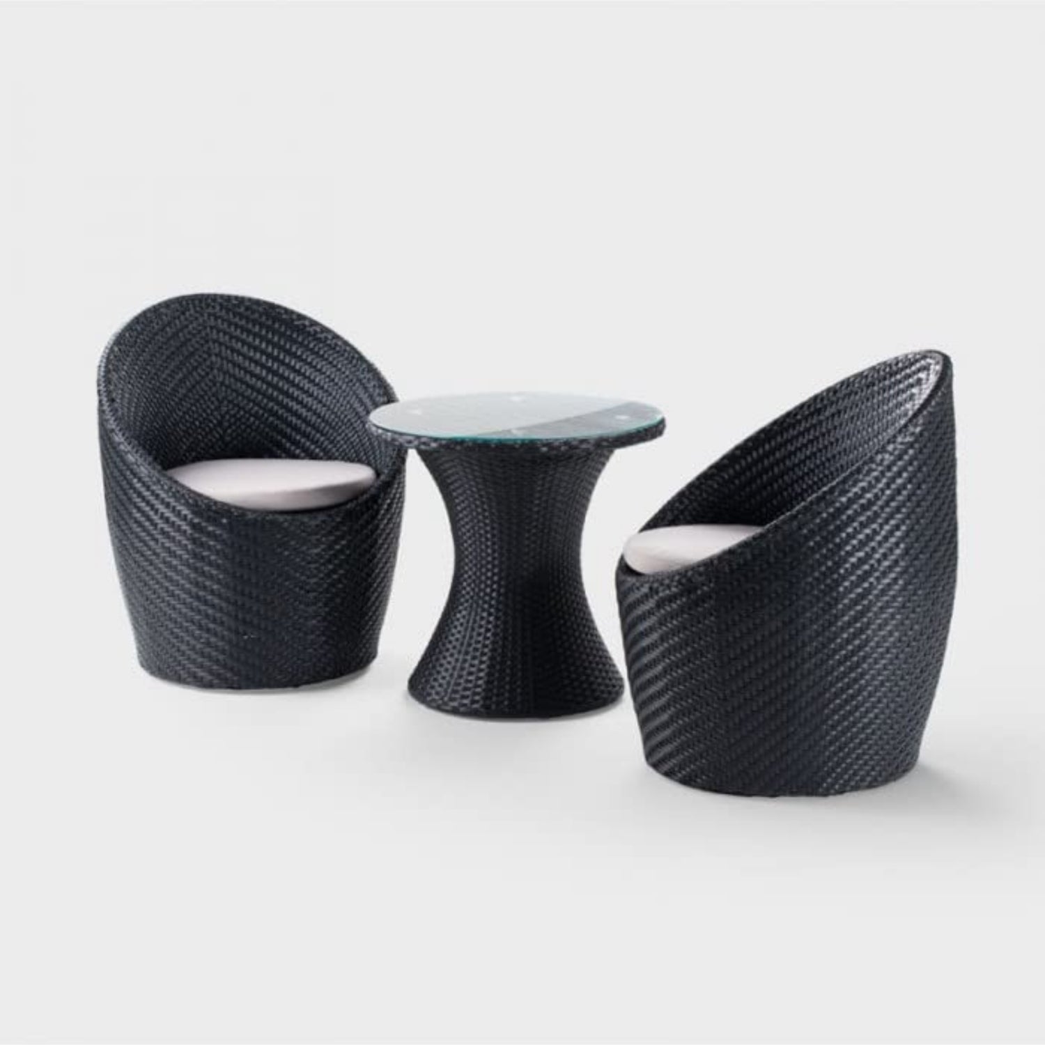 Outdoor Rattan Wicker 3-Piece Conversation Set