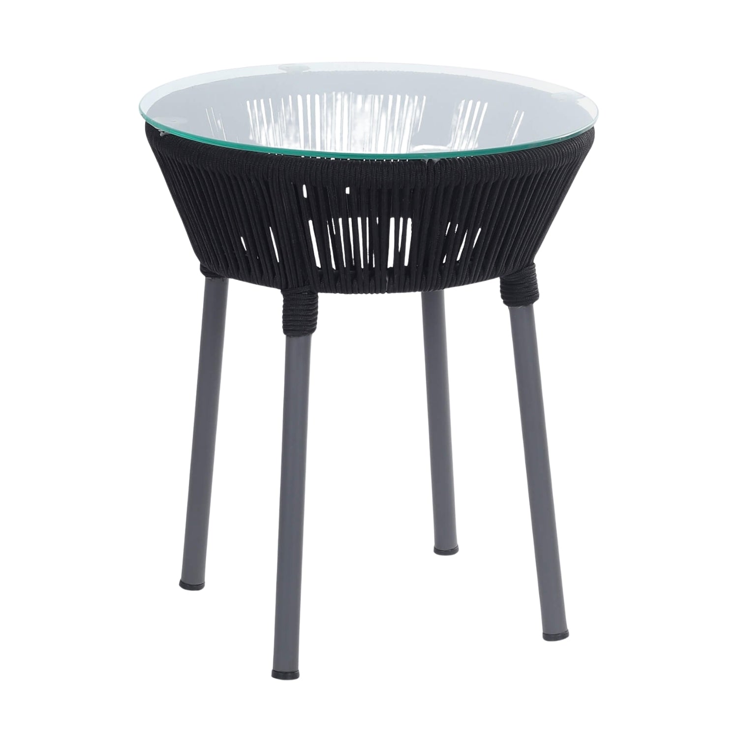 3-Piece Outdoor Grey Rope Patio Set