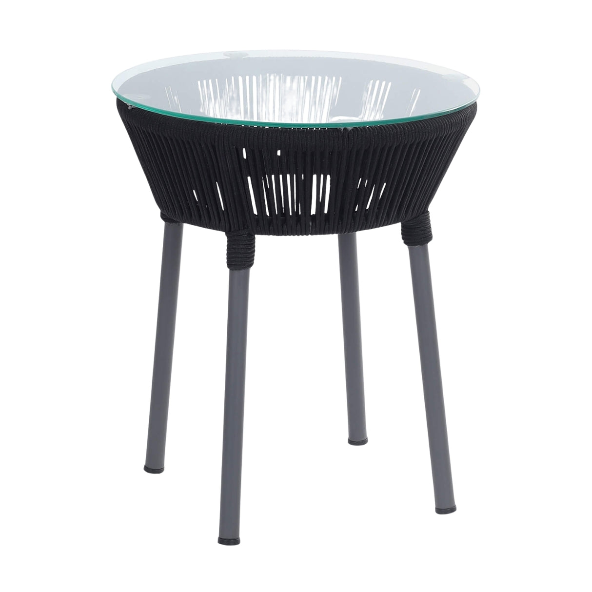 3-Piece Outdoor Grey Rope Patio Set