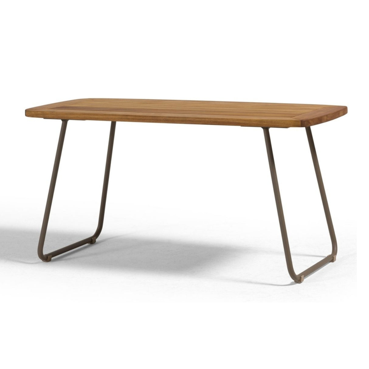 Outdoor Rope Loveseat Sofa Set With Wooden Top Table