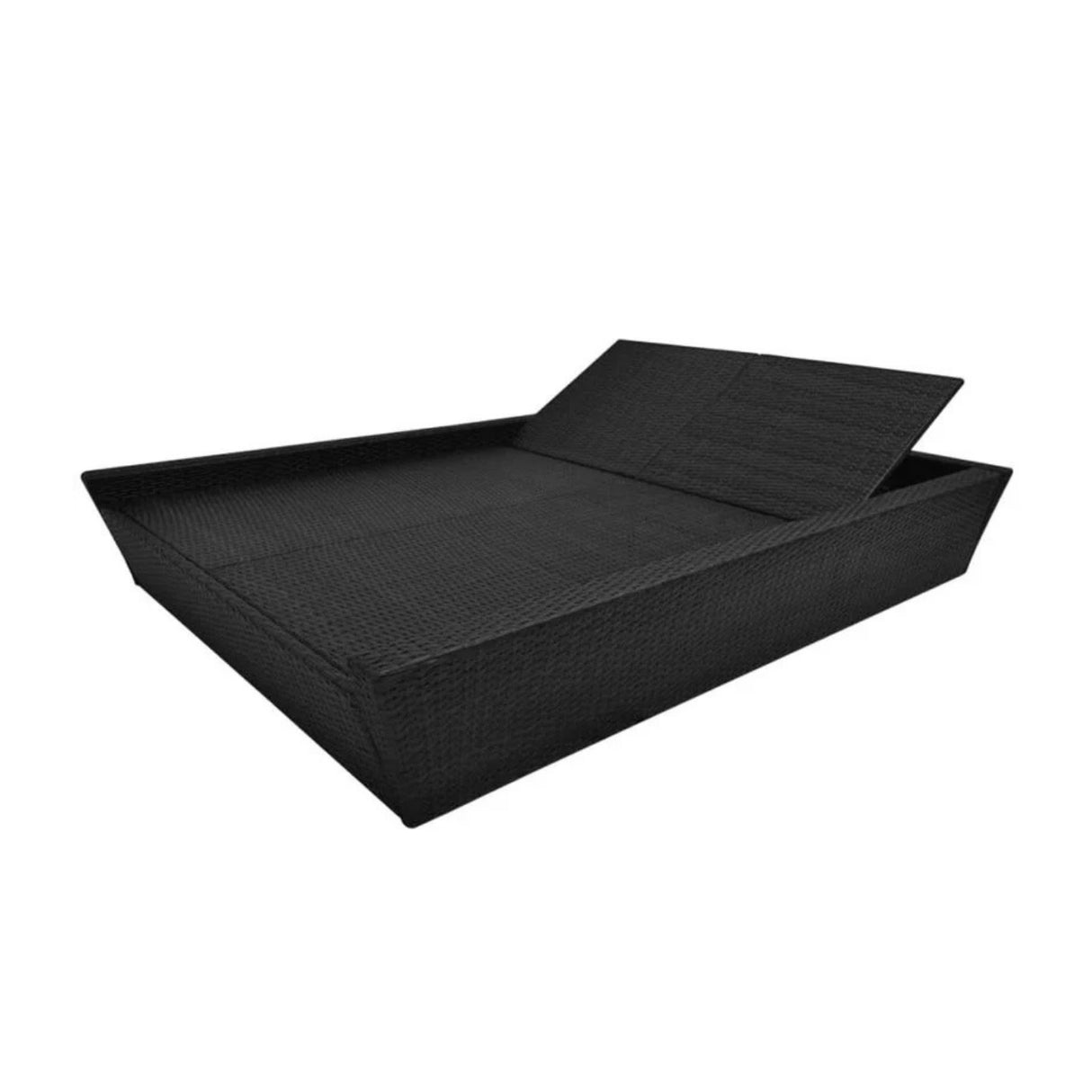 Outdoor Wicker Patio Double Seater Recliner Daybed