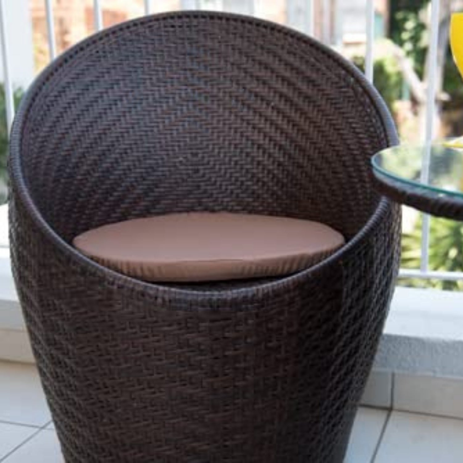 Outdoor Rattan Wicker 3-Piece Conversation Set