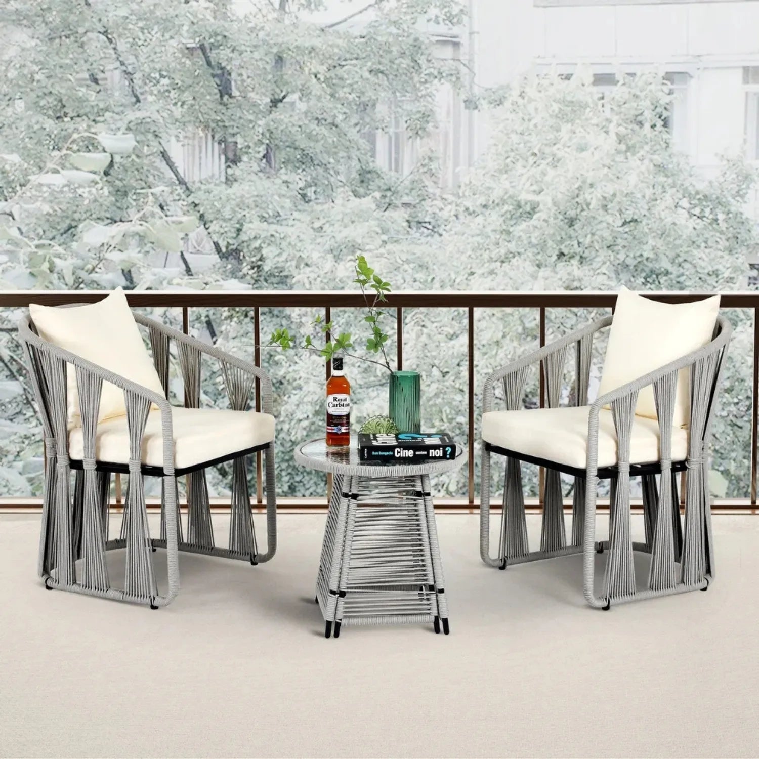 Outdoor Rope 3-Piece Patio Set