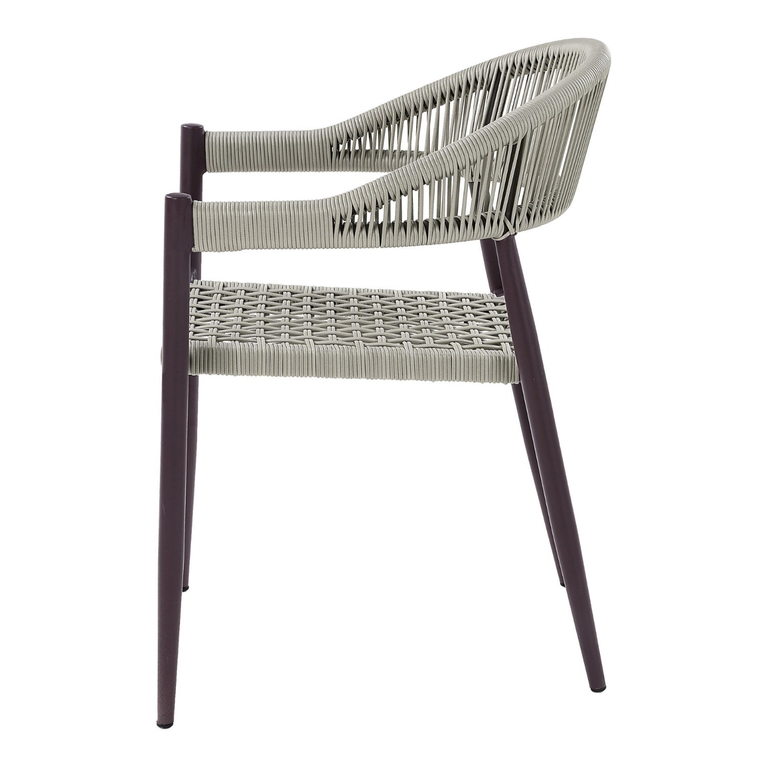 2-Piece Outdoor Rope Patio Dining Chairs