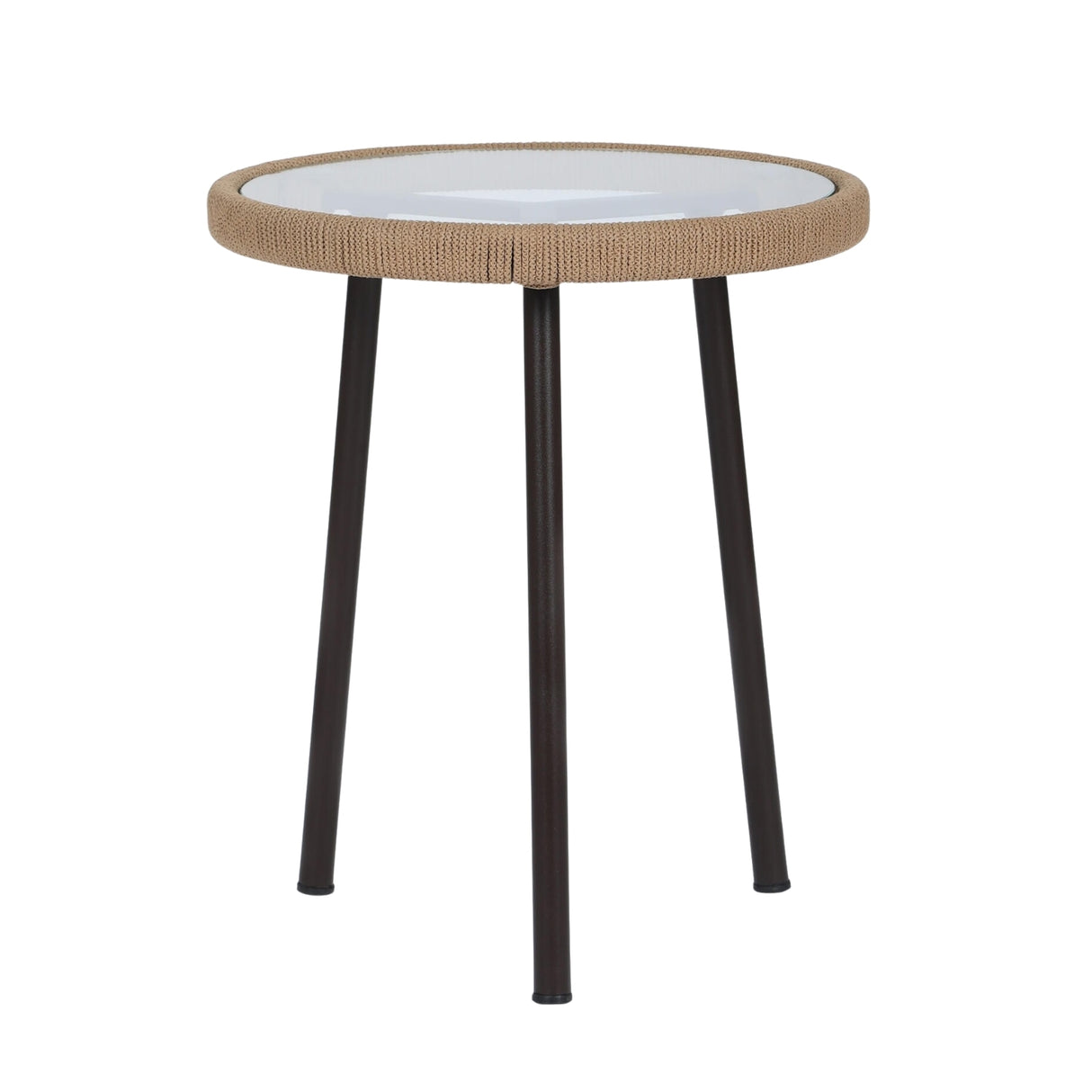 3-Piece Outdoor Beige Rope Patio Set