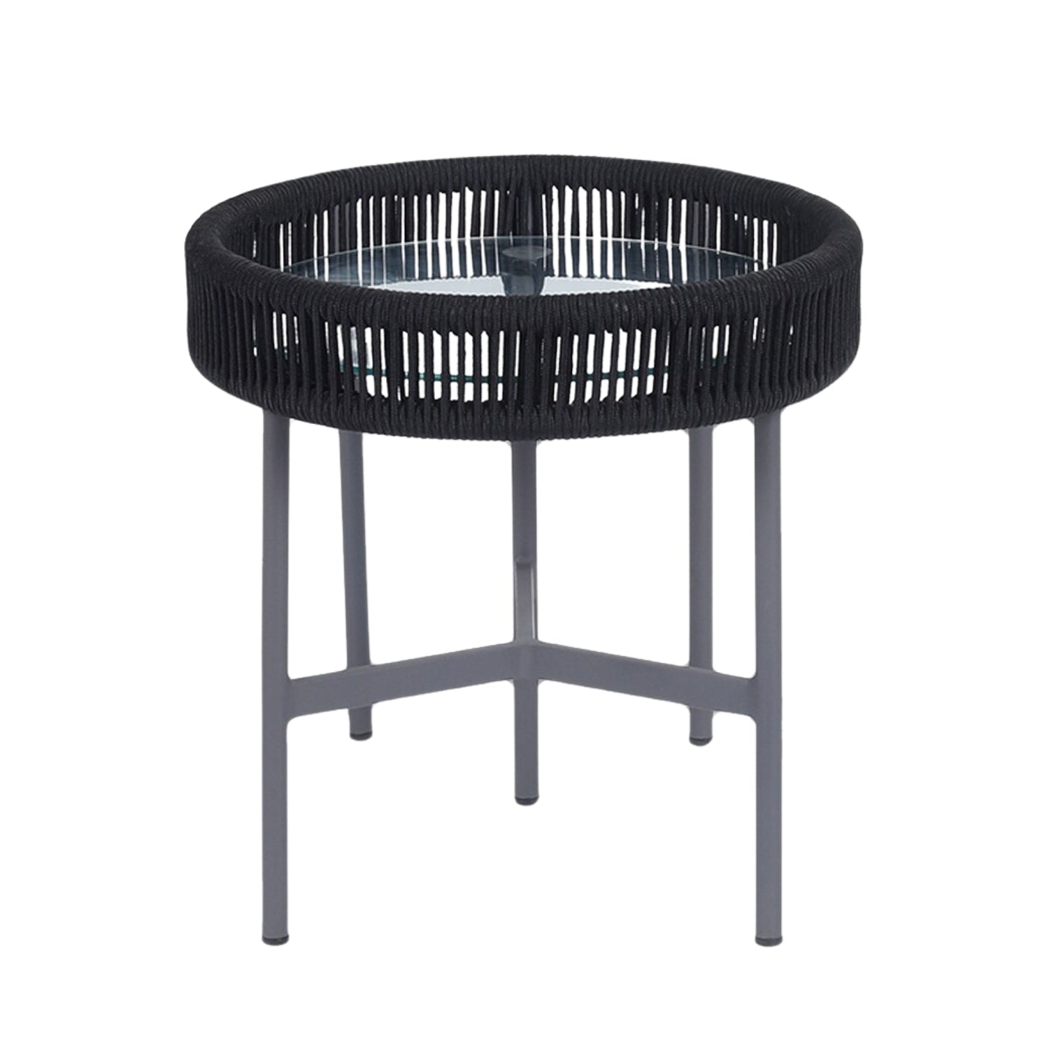 3-Piece Grey Rope Outdoor Patio Set
