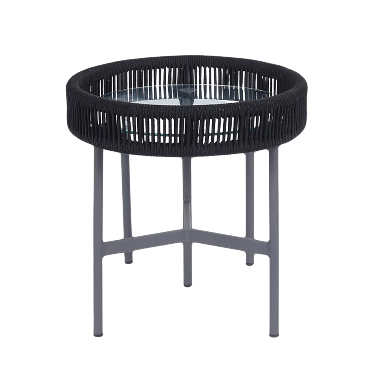 3-Piece Black Rope Outdoor Patio Set