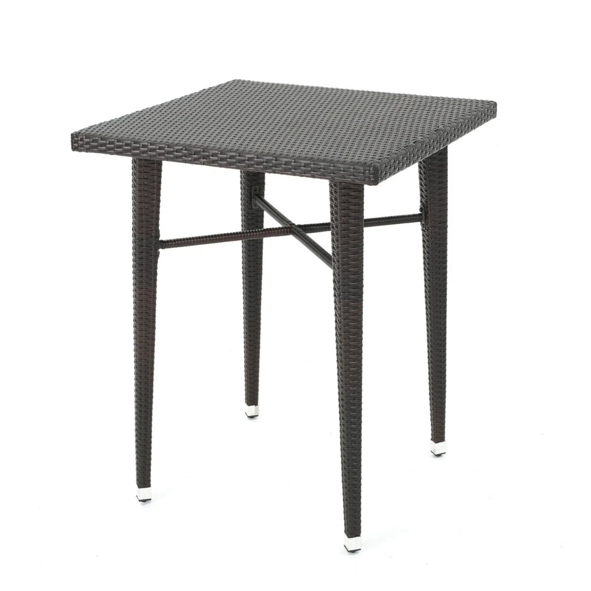 5-Piece Outdoor Rattan Wicker Bar Set with Wicker Top Table