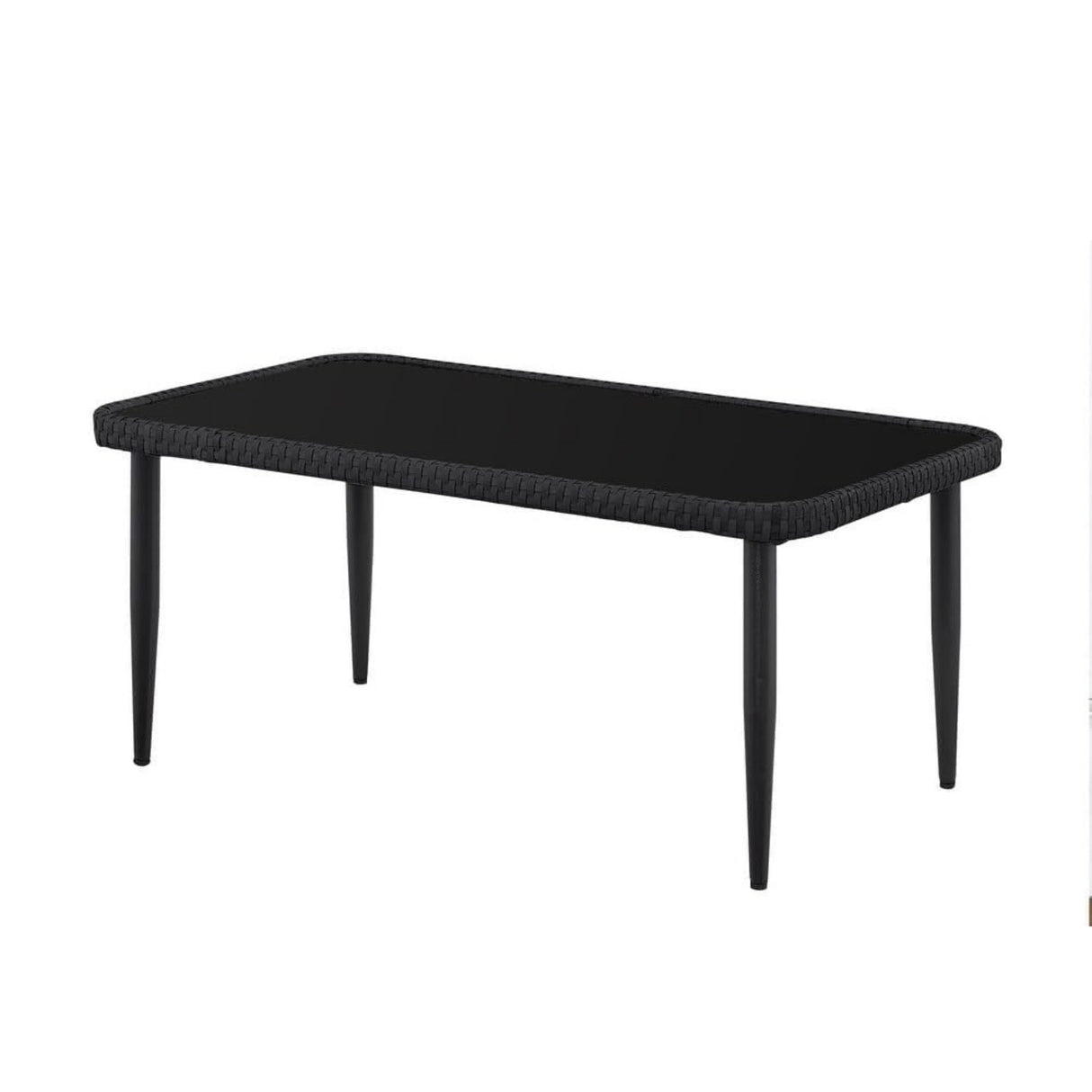 Outdoor Rope Conversation Patio Sofa Set (Black /Light Grey)