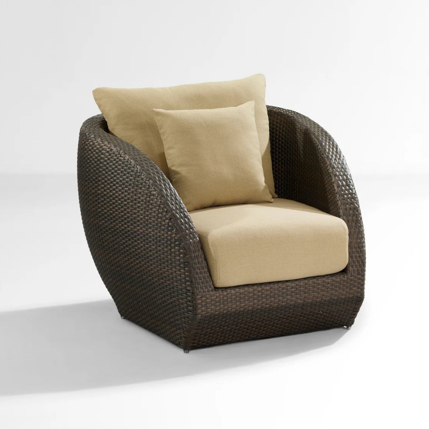 5-Piece Outdoor Wicker Sofa Set With Glass Top Tables