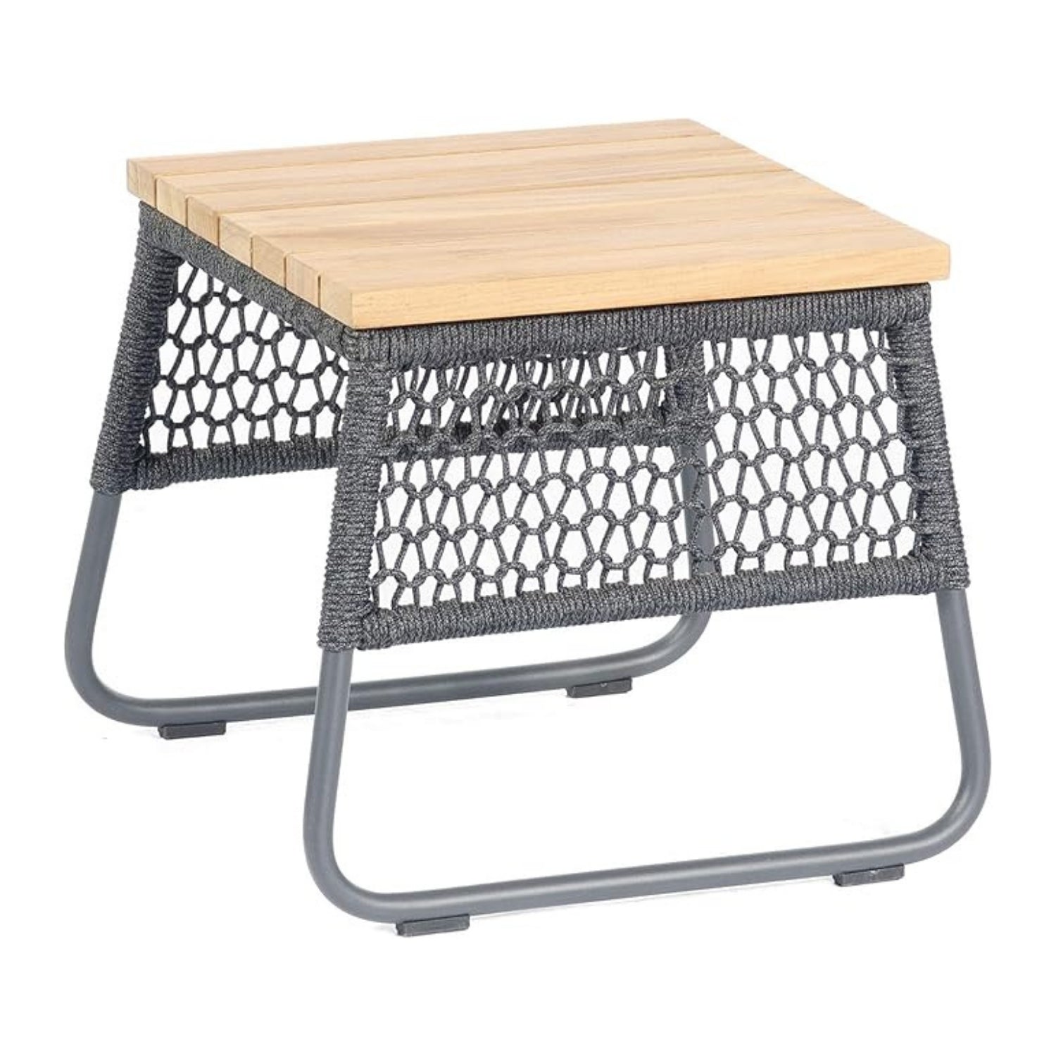 Outdoor Rope Lounge Chair With Side Table