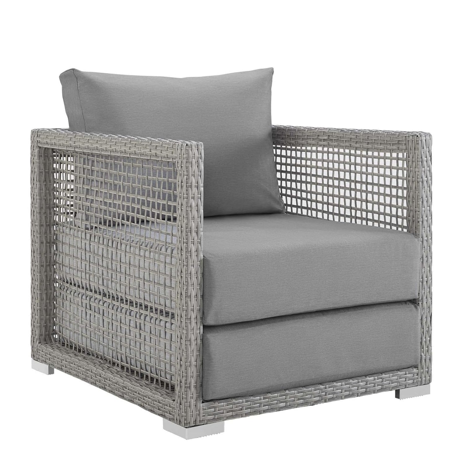 Outdoor Wicker Woven 6 Pieces Sectional Patio Furniture Set