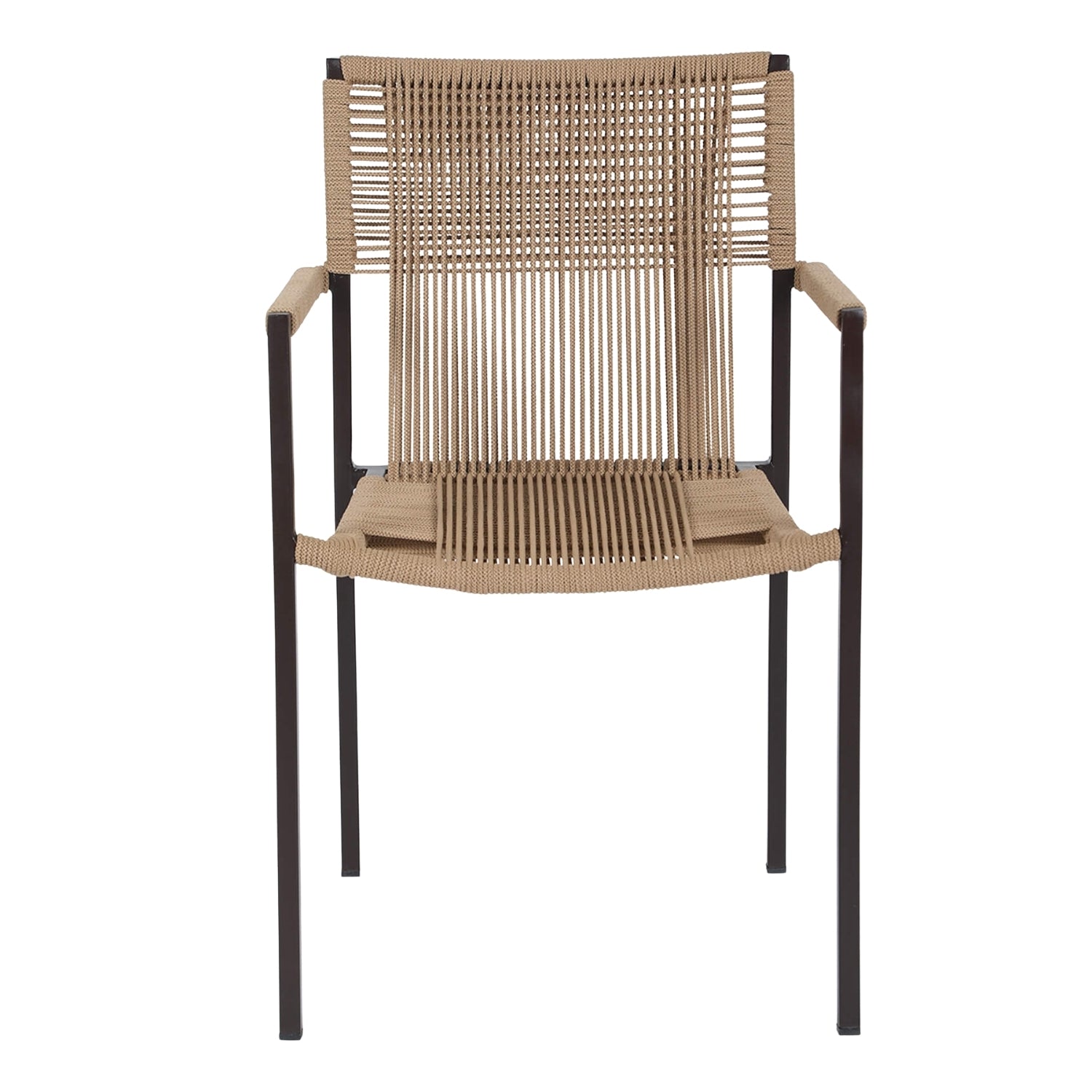 Outdoor Rope 3-Piece Patio Set (Beige)