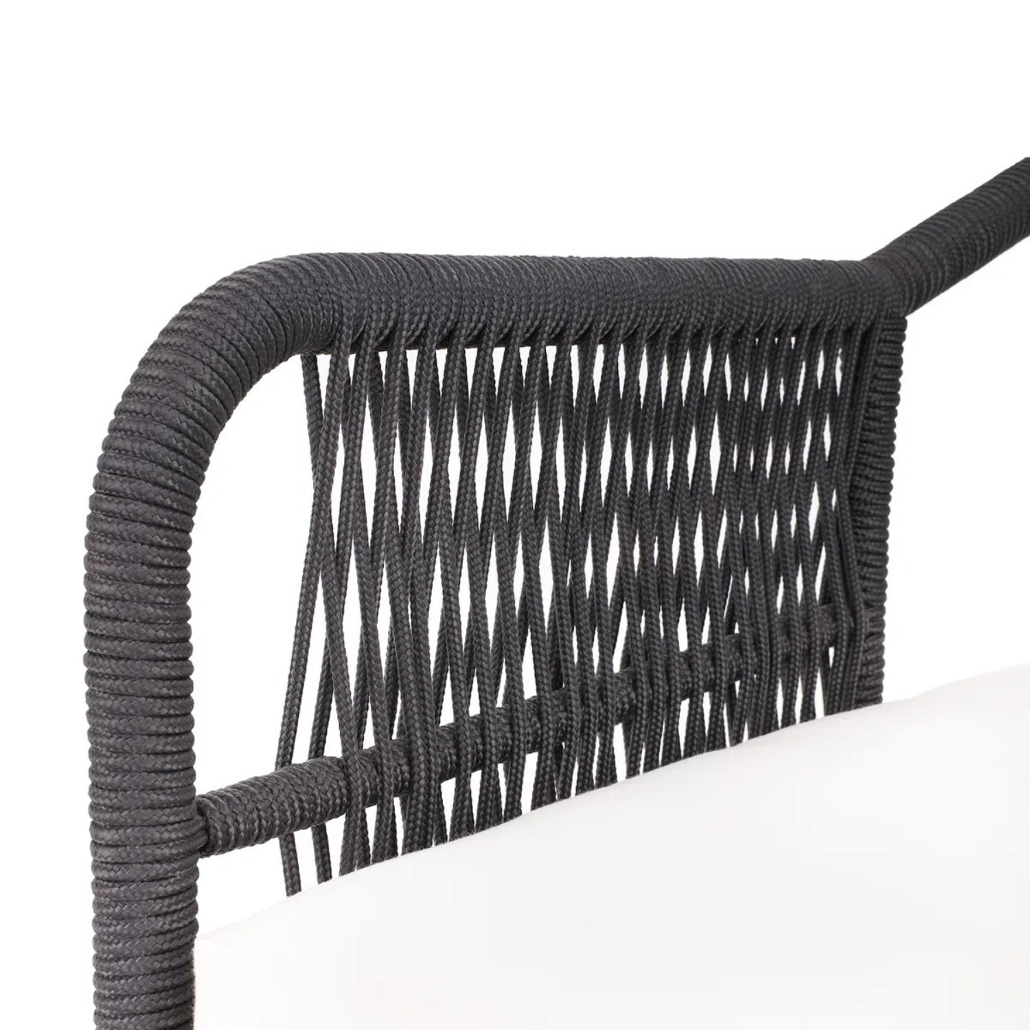 4-Piece Outdoor Rope Patio Furniture Set with Wood-Top Table