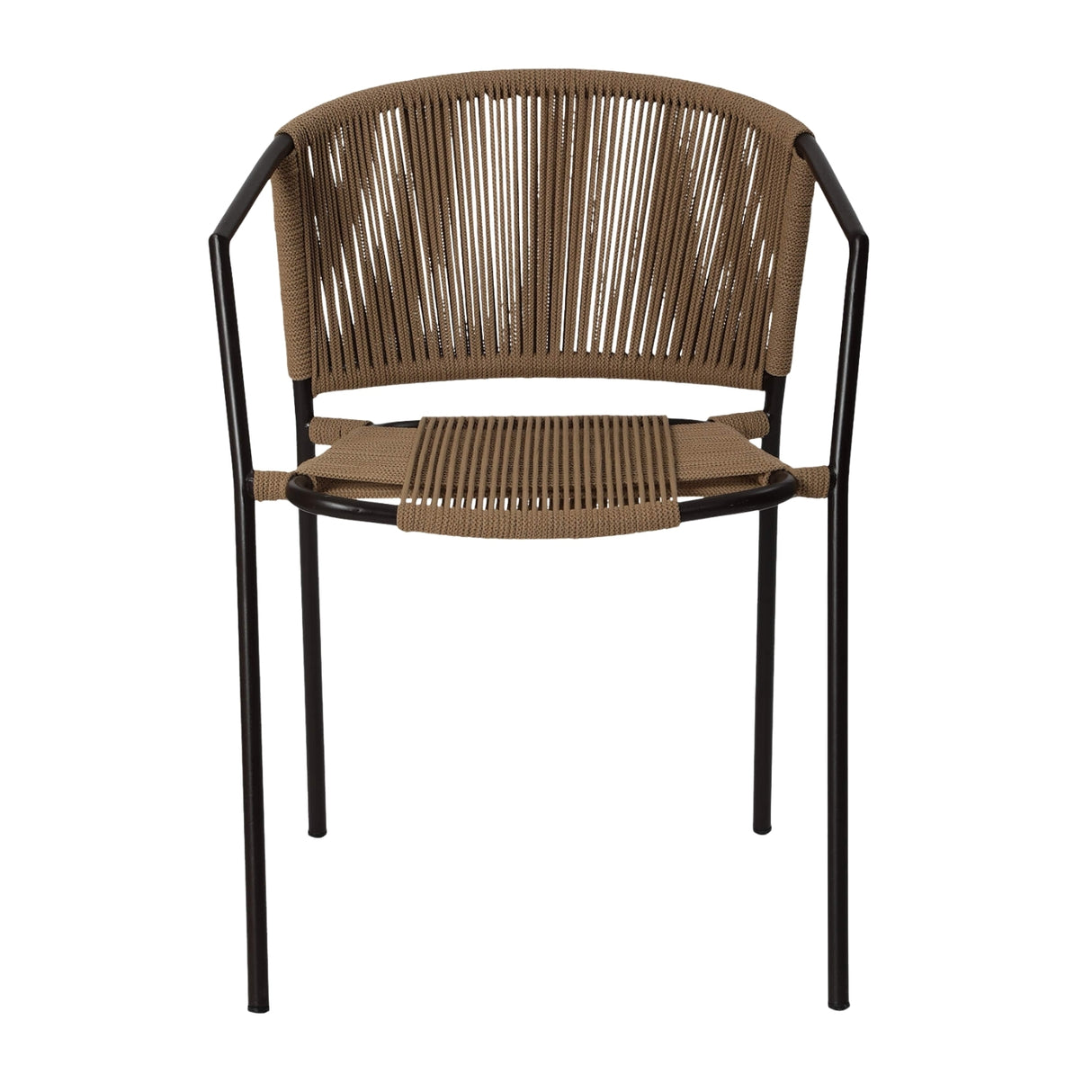 Outdoor Rope 3-Piece Patio Chairs Set (Beige)