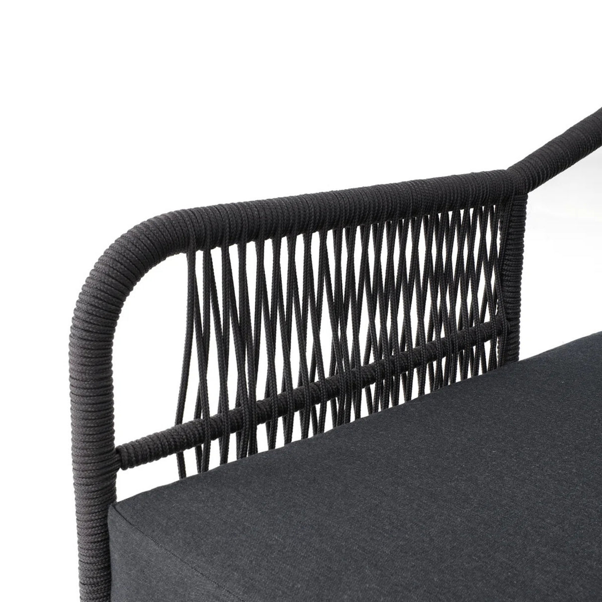 4-Piece Outdoor Rope Patio Furniture Set with Wood-Top Table