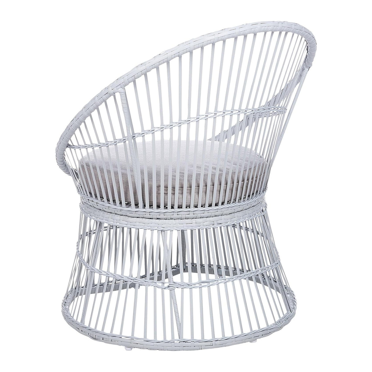 Outdoor Rope Patio Set with Glass Top Table