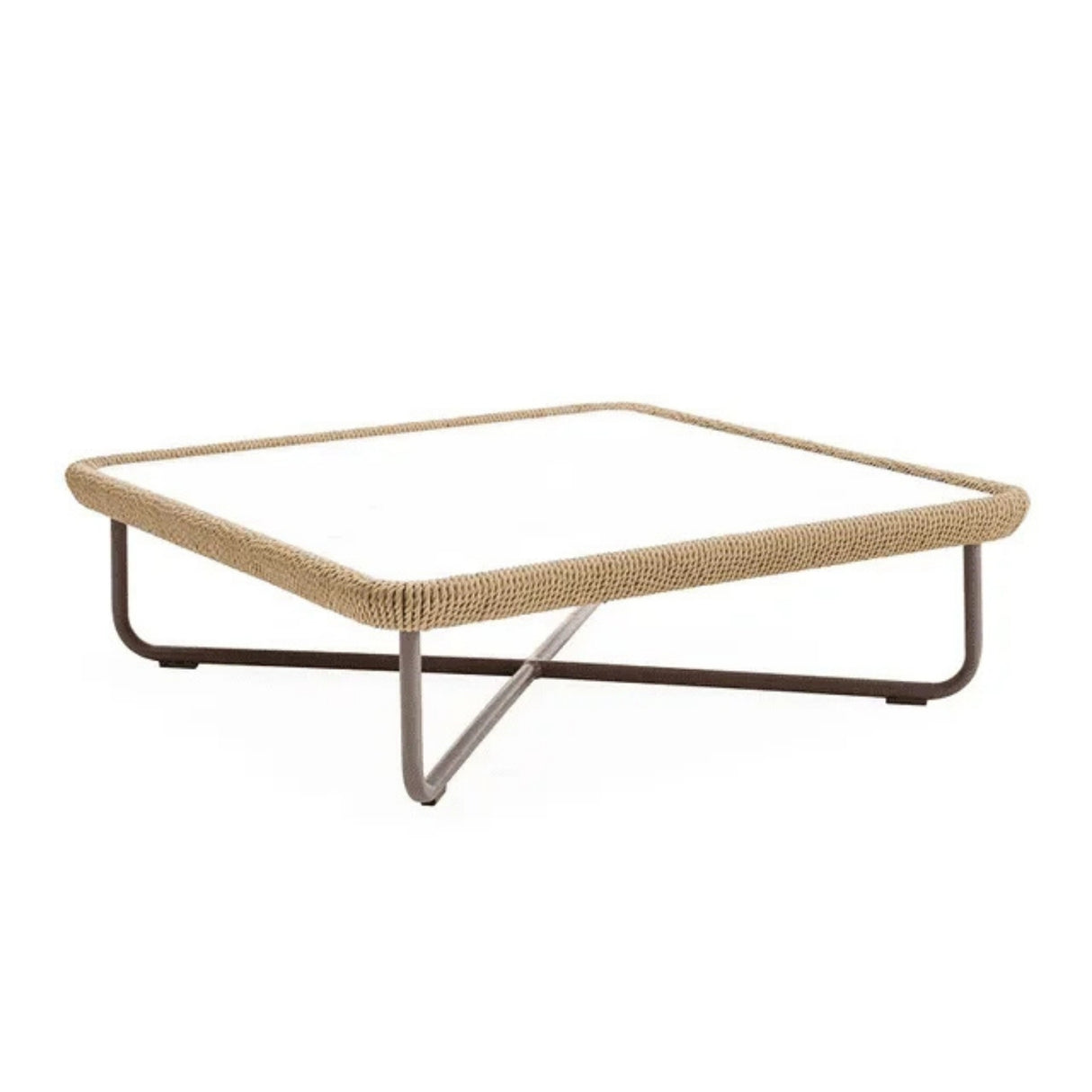 Outdoor 5pcs All-Weather Rope Sofa Set with Cushions (Beige & White)