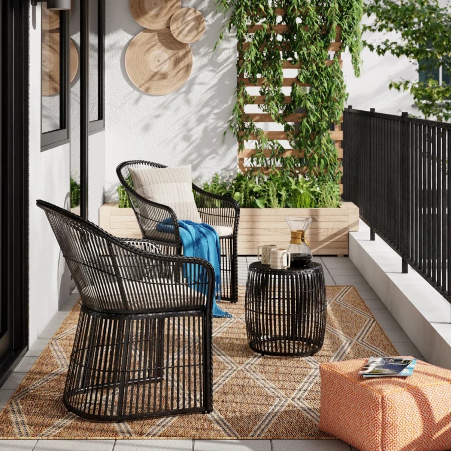 3-Piece Outdoor Rattan Wicker Patio Set