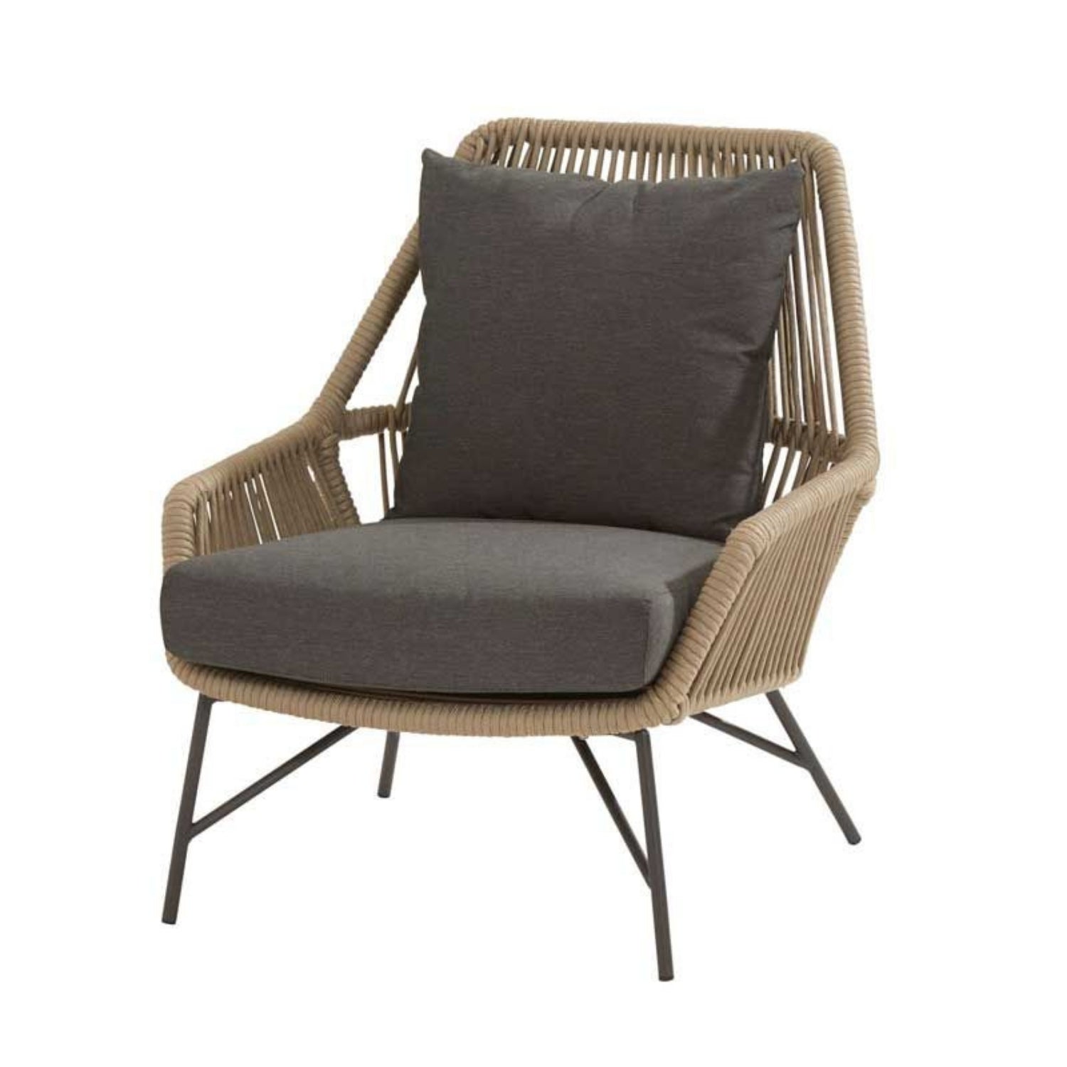 4-Piece Outdoor Rope Patio Conversation Loveseat Furniture