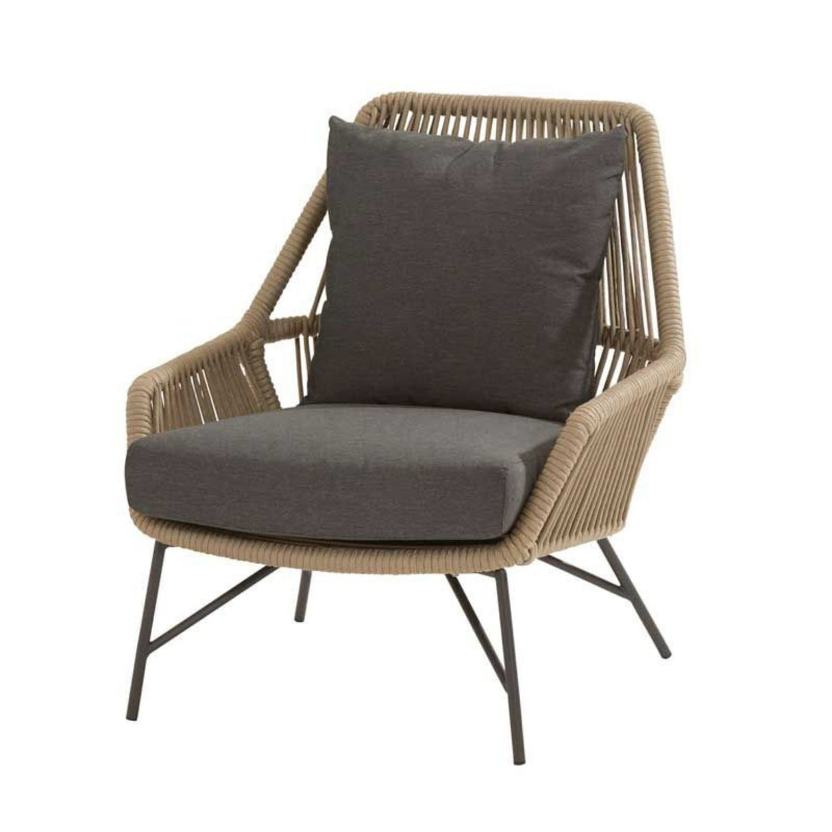 4-Piece Outdoor Rope Patio Conversation Loveseat Furniture