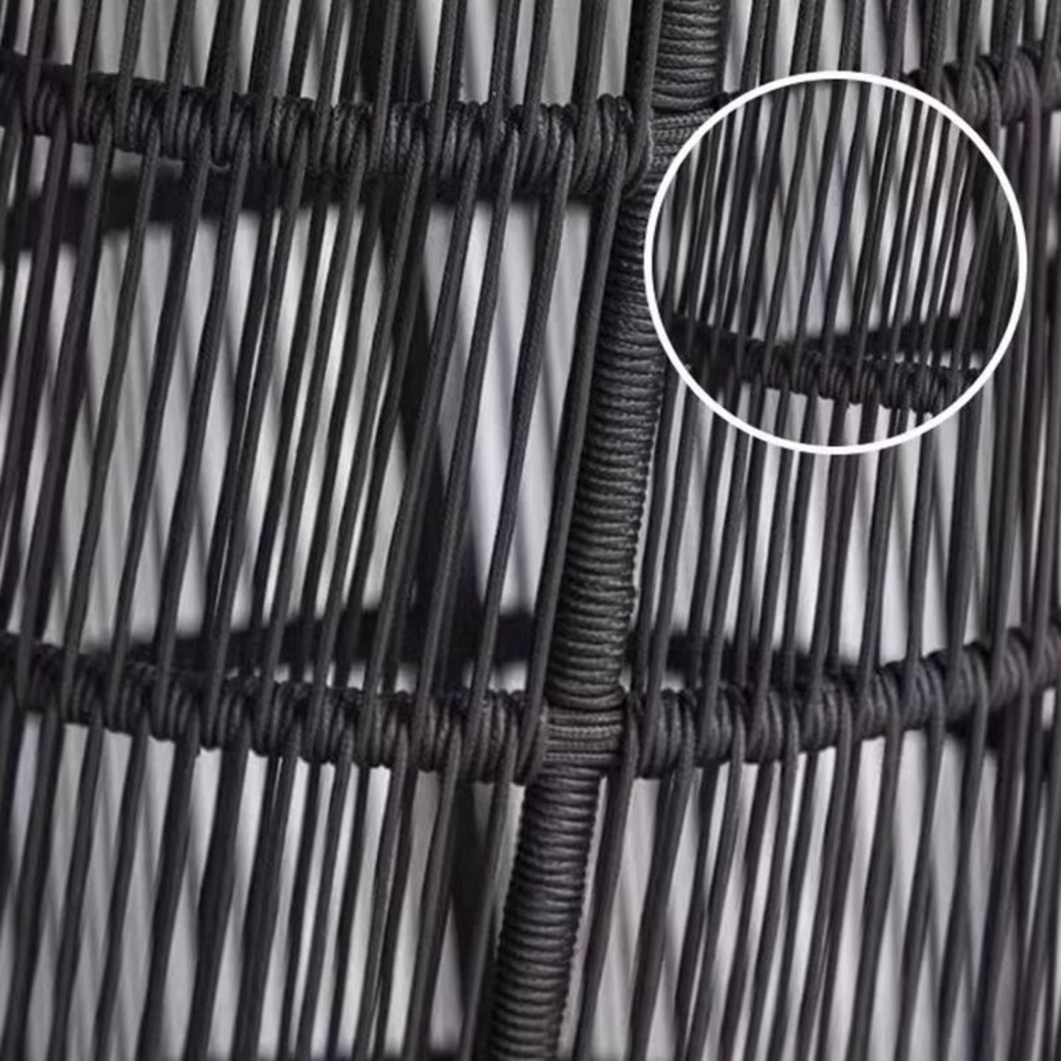 Outdoor Rope 4 Seater Sofa Set With Glass Top Tables