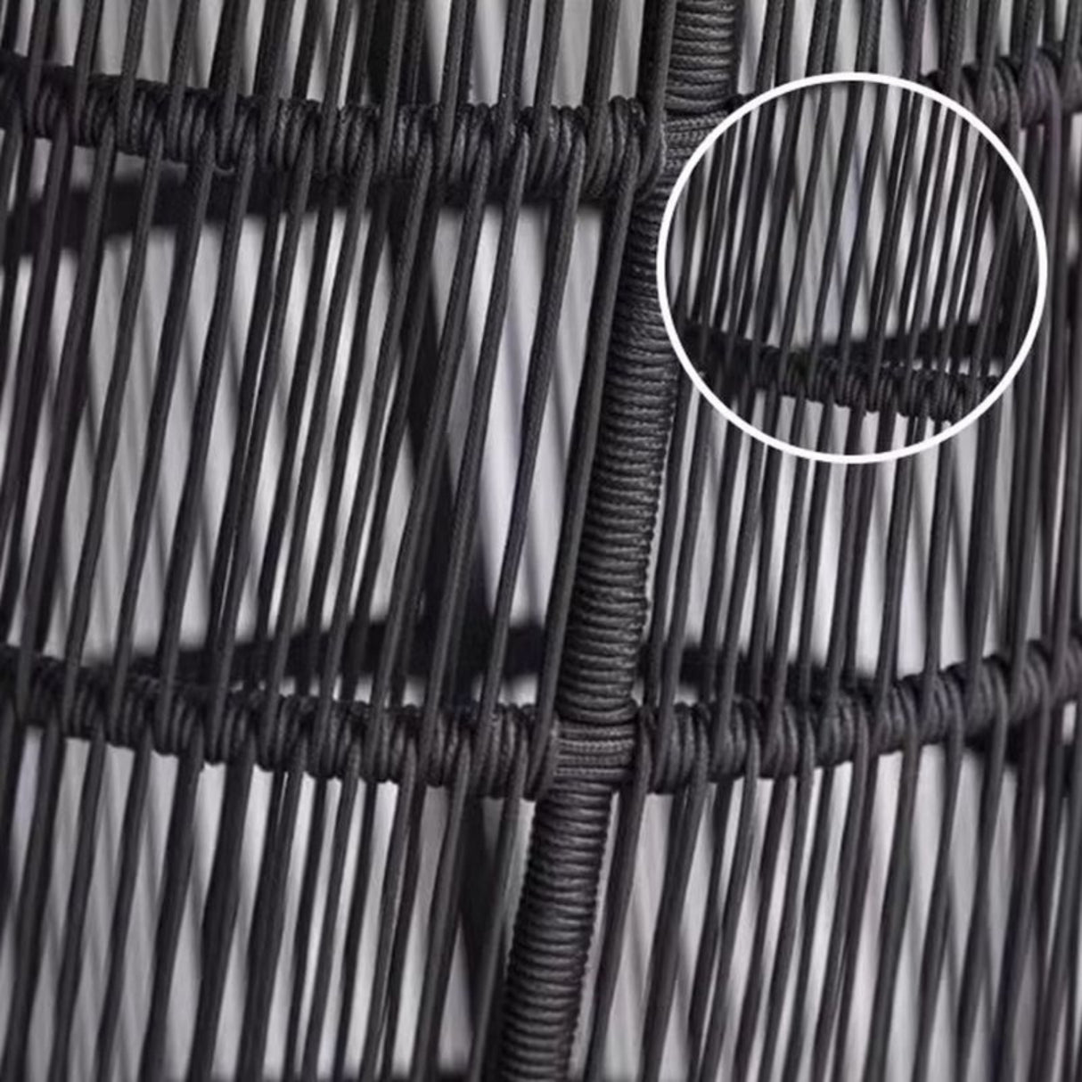 Outdoor Rope 4 Seater Sofa Set With Glass Top Tables