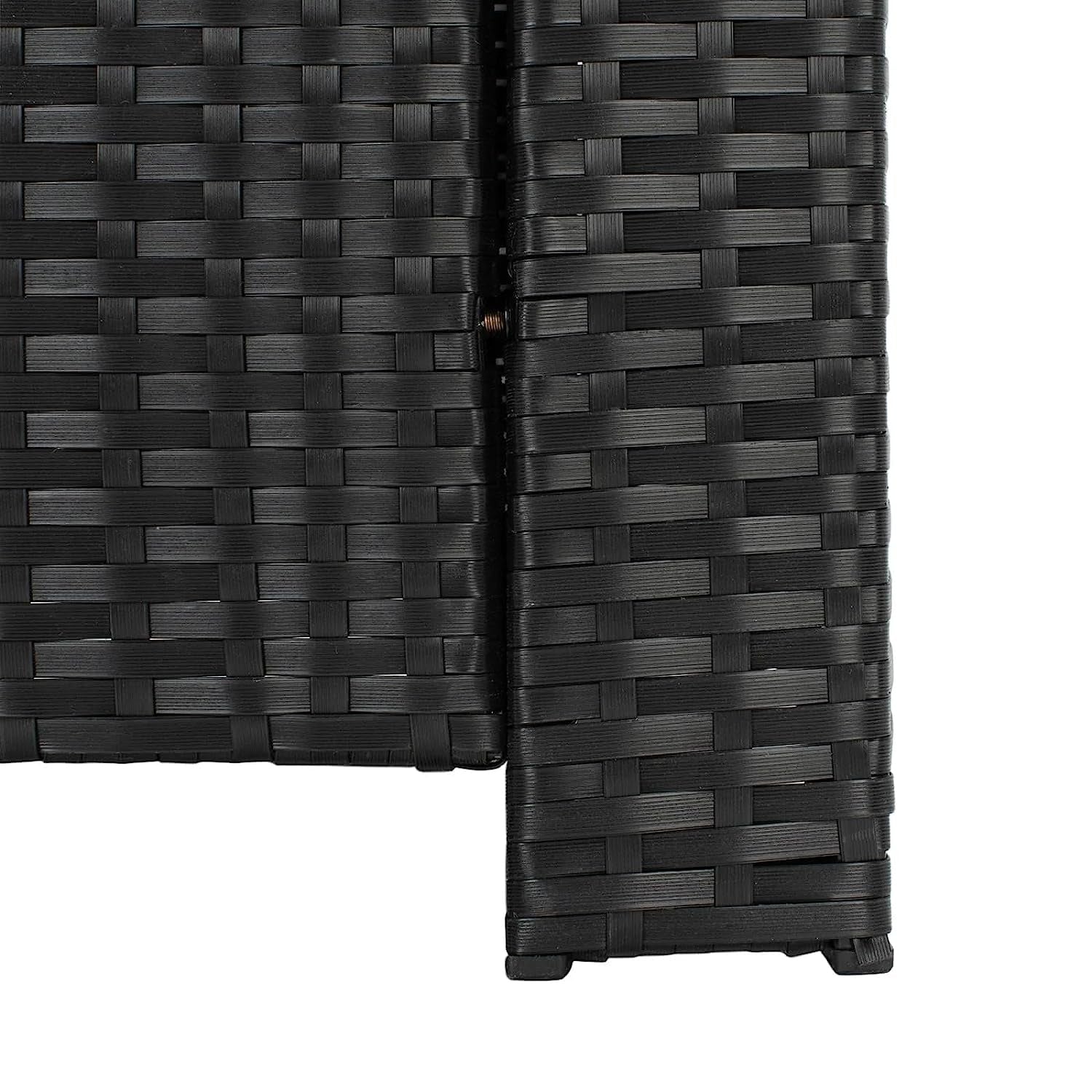 5-Piece Wicker Patio Conversation Set (Black/White)