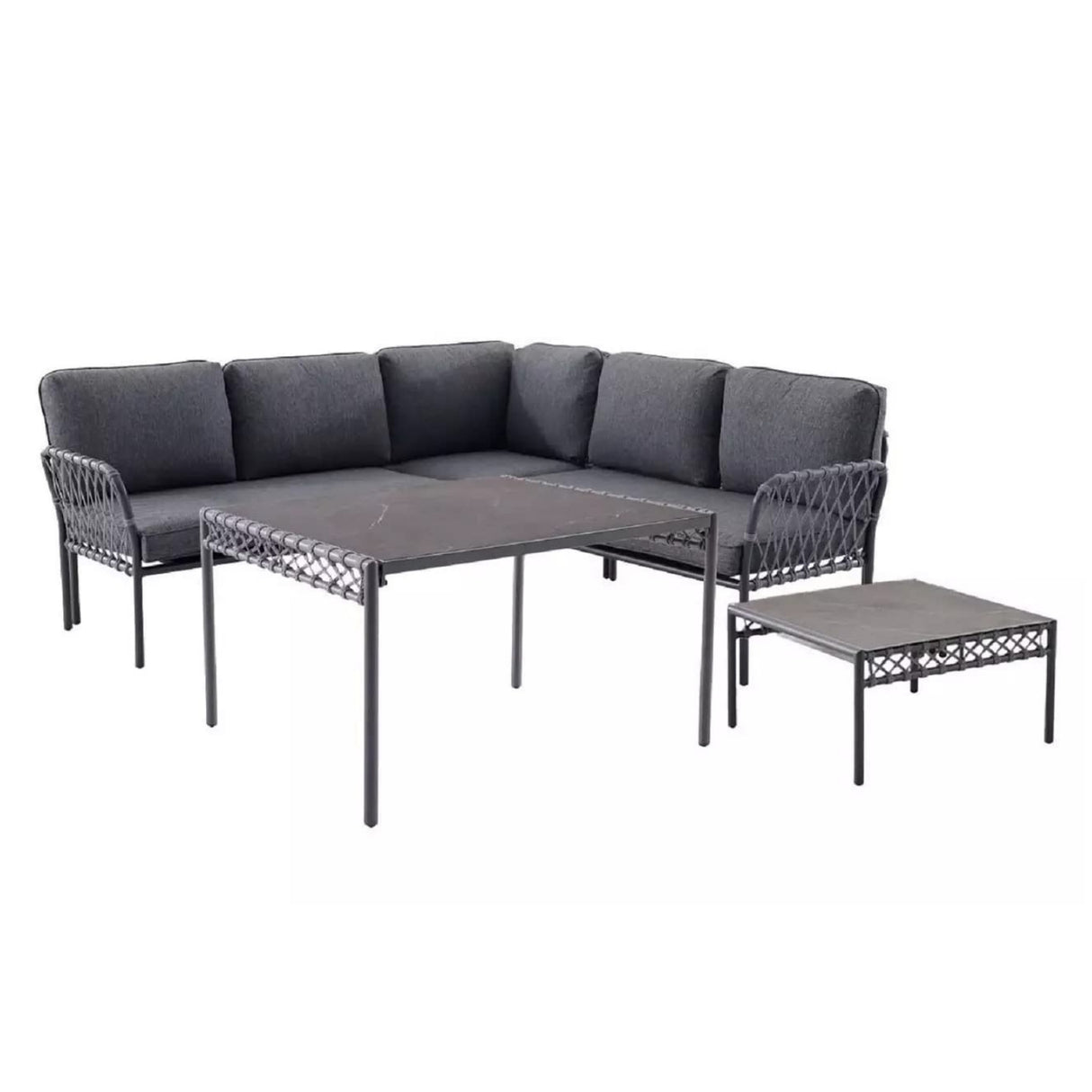 Outdoor Rope 5 Seater L-Shape Sofa