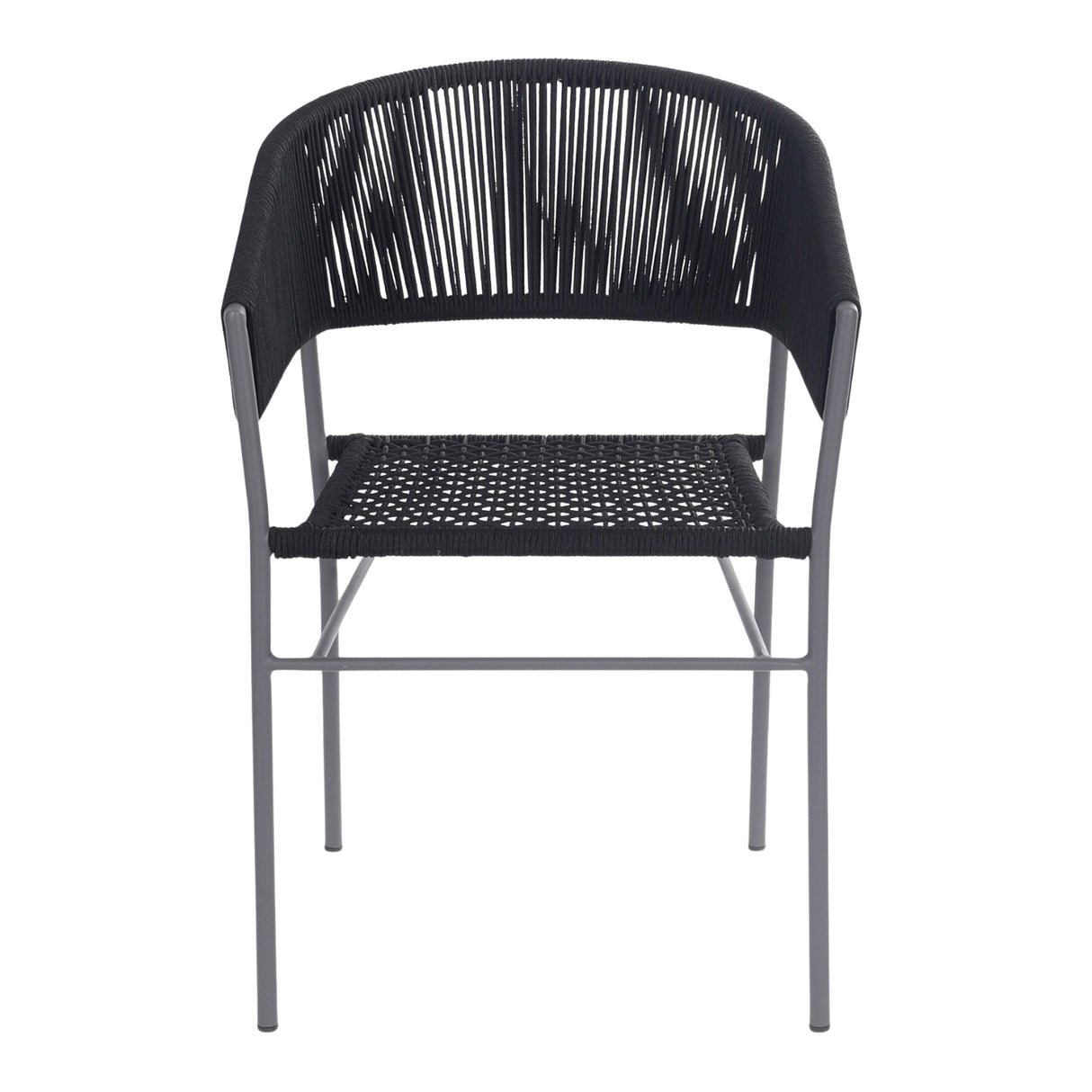 3-Piece Black Rope Outdoor Patio Set