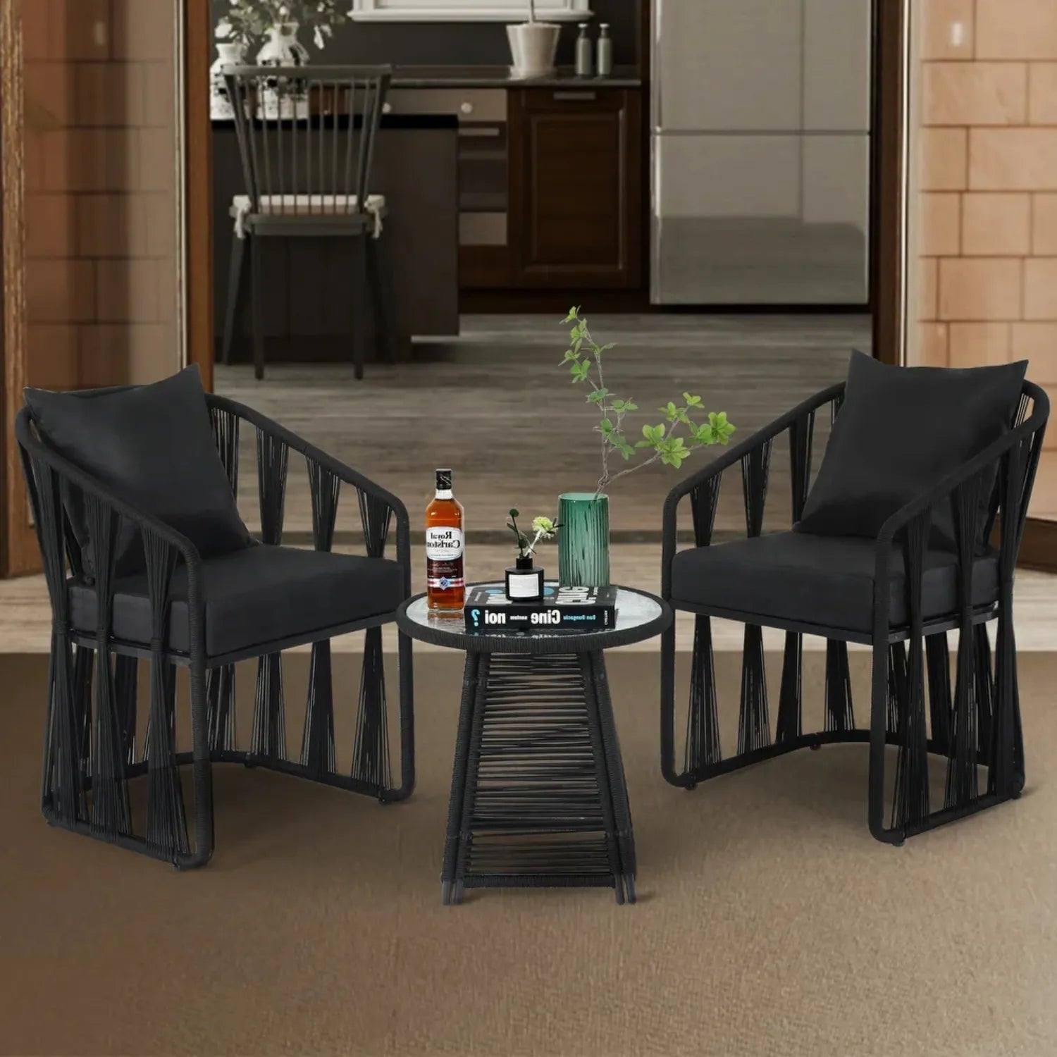 Outdoor Rope 3-Piece Patio Set