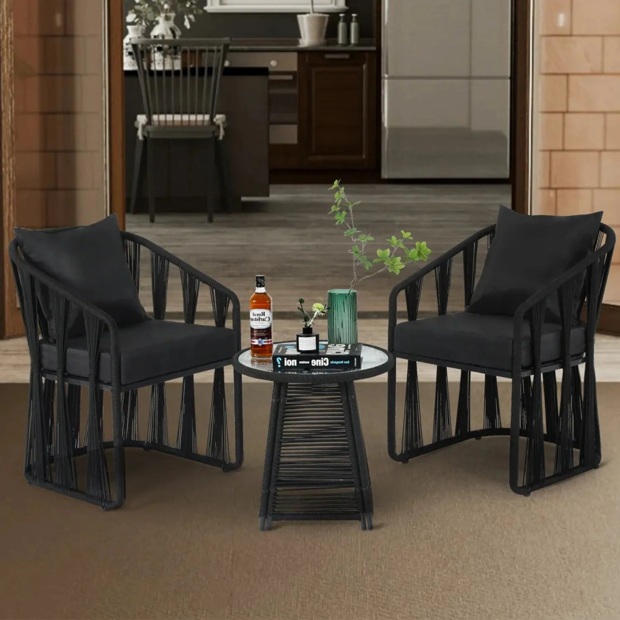 Outdoor Rope 3-Piece Patio Set