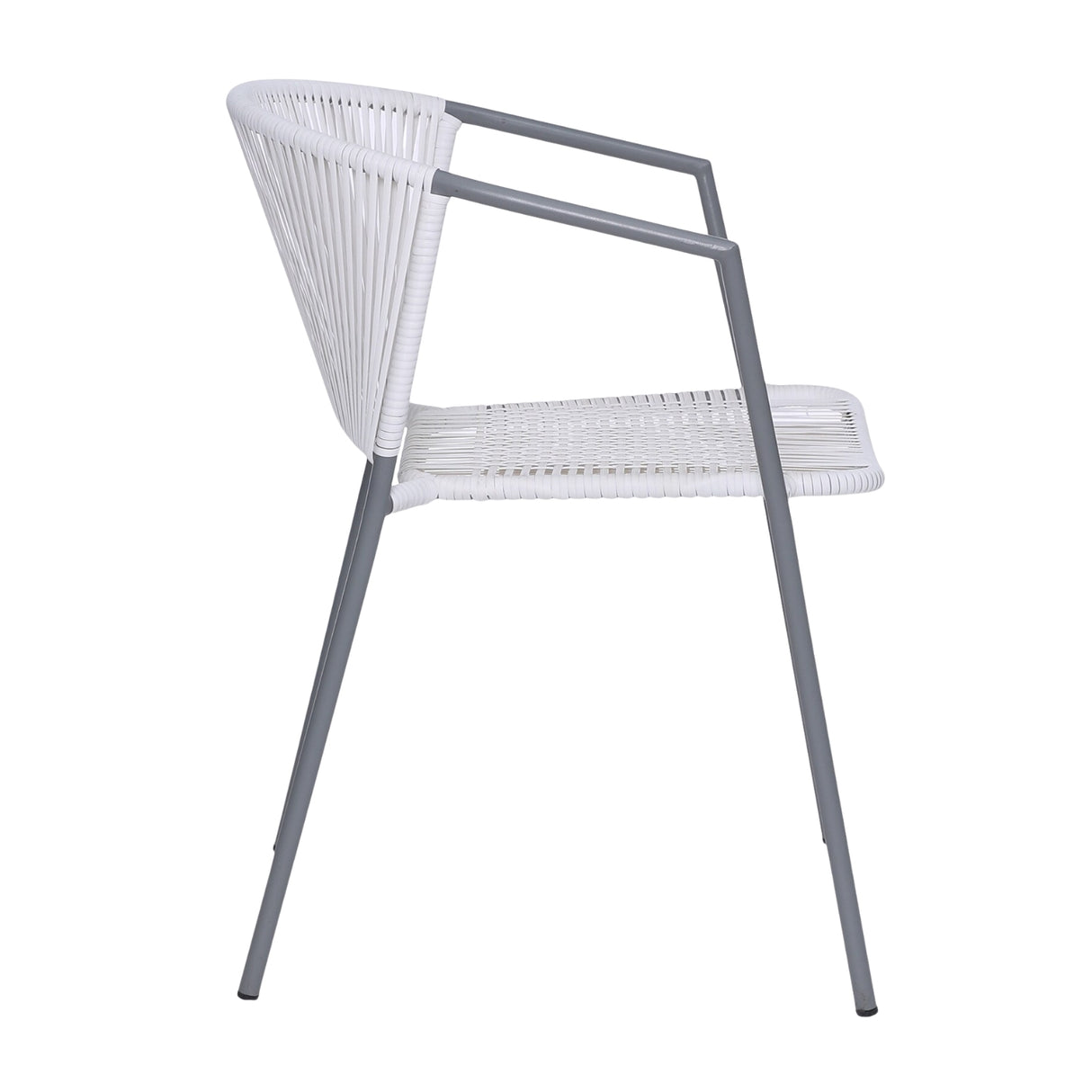 3-Piece Outdoor White Wicker Patio Set