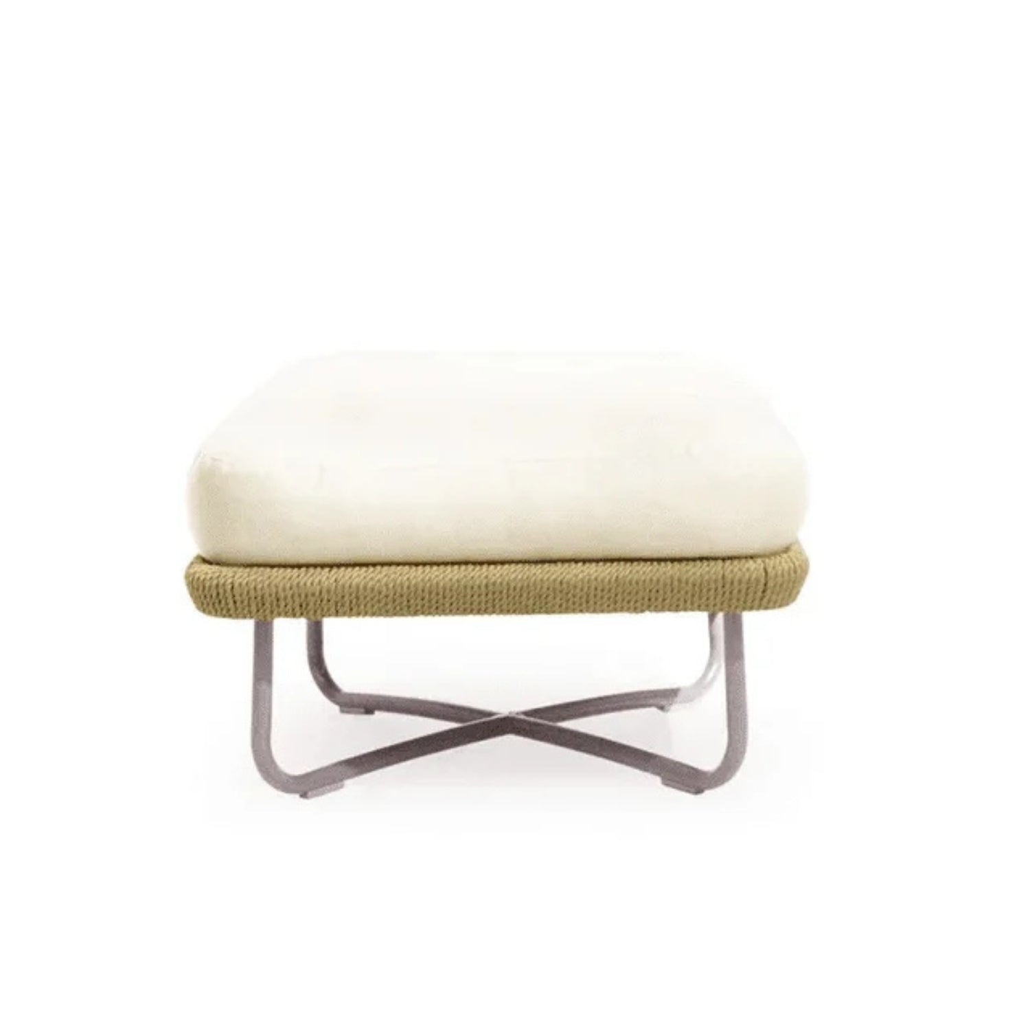 Outdoor 5pcs All-Weather Rope Sofa Set with Cushions (Beige & White)