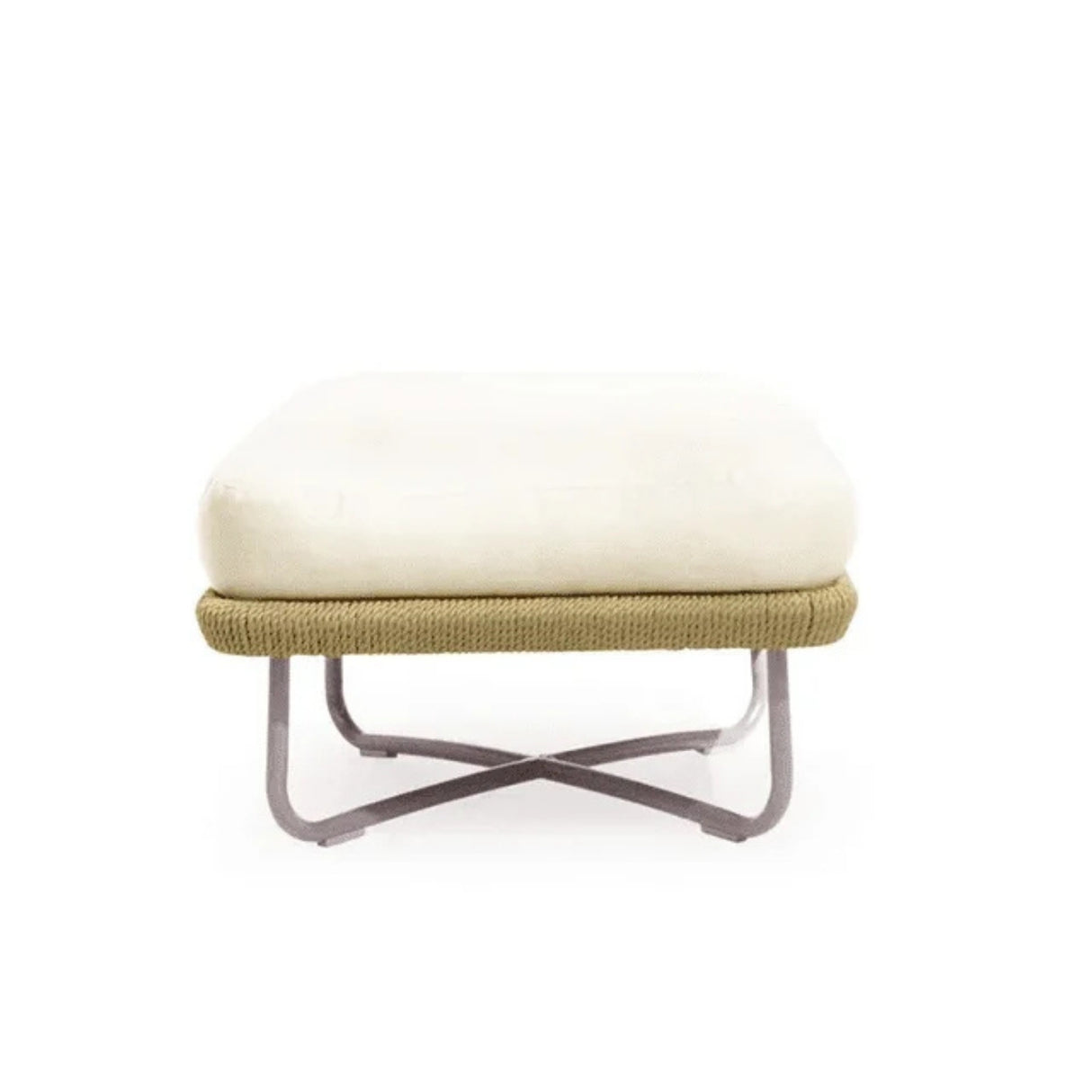 Outdoor 5pcs All-Weather Rope Sofa Set with Cushions (Beige & White)