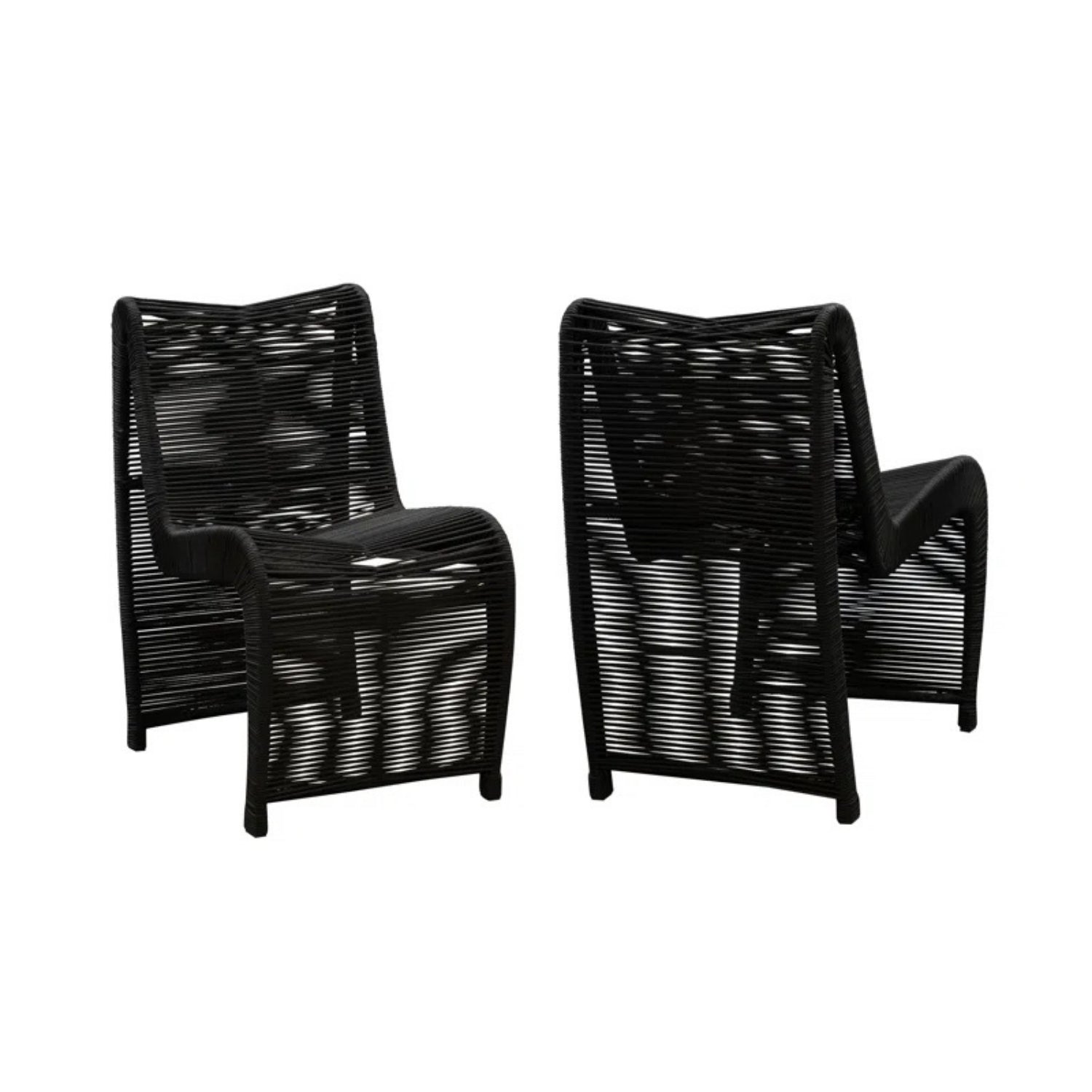 2-Piece Outdoor Rope Patio Chairs