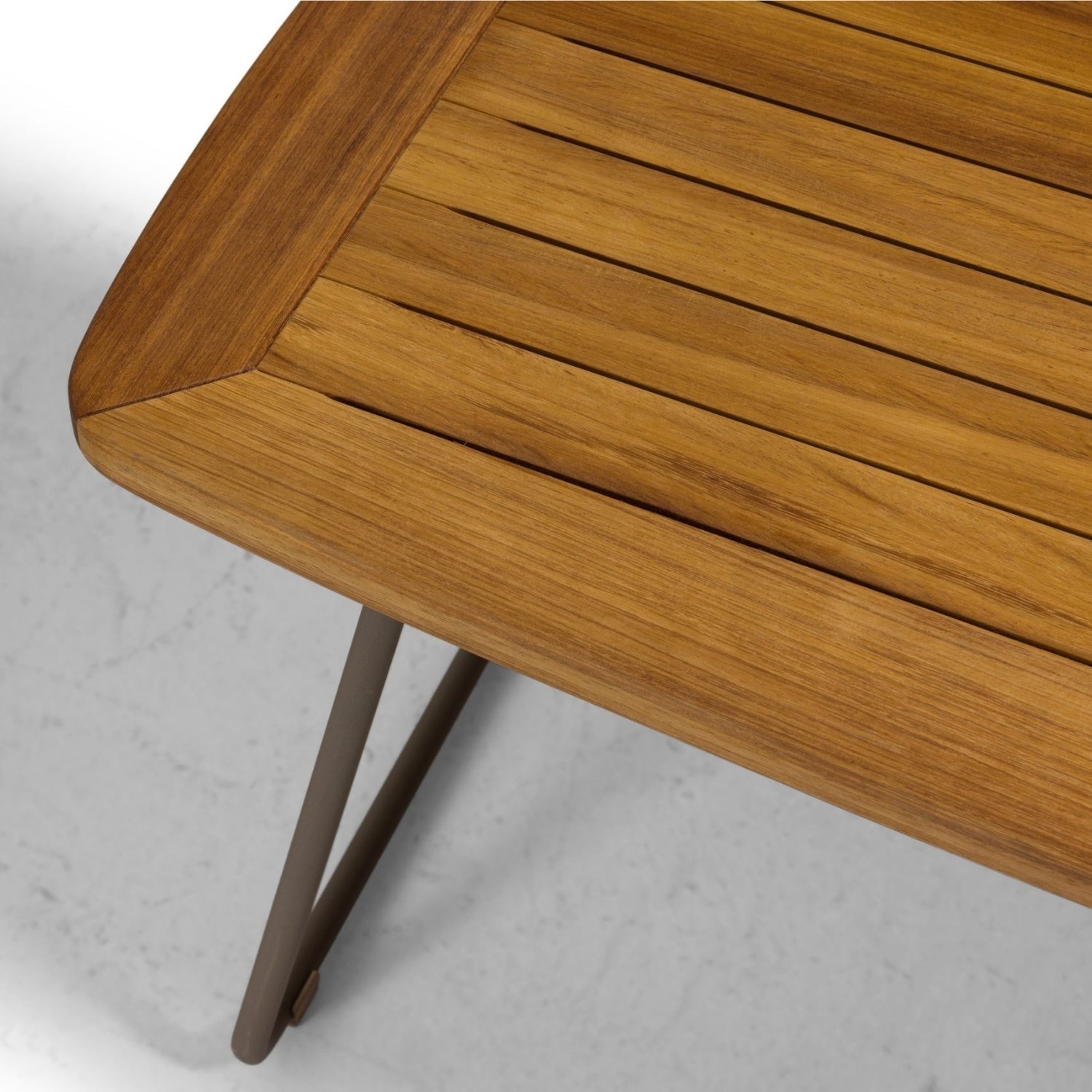 Outdoor Rope Loveseat Sofa Set With Wooden Top Table