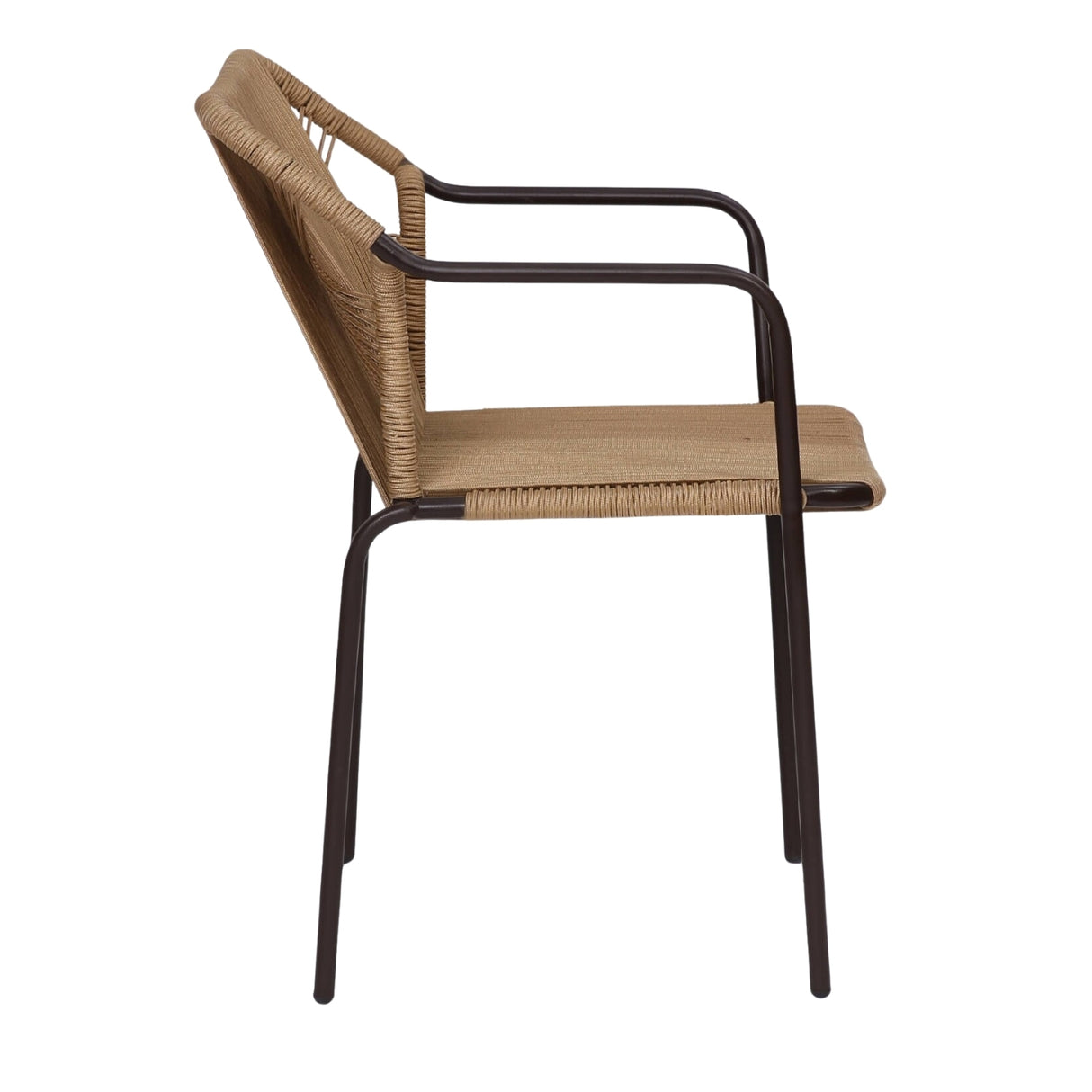 3-Piece Outdoor Beige Rope Patio Set