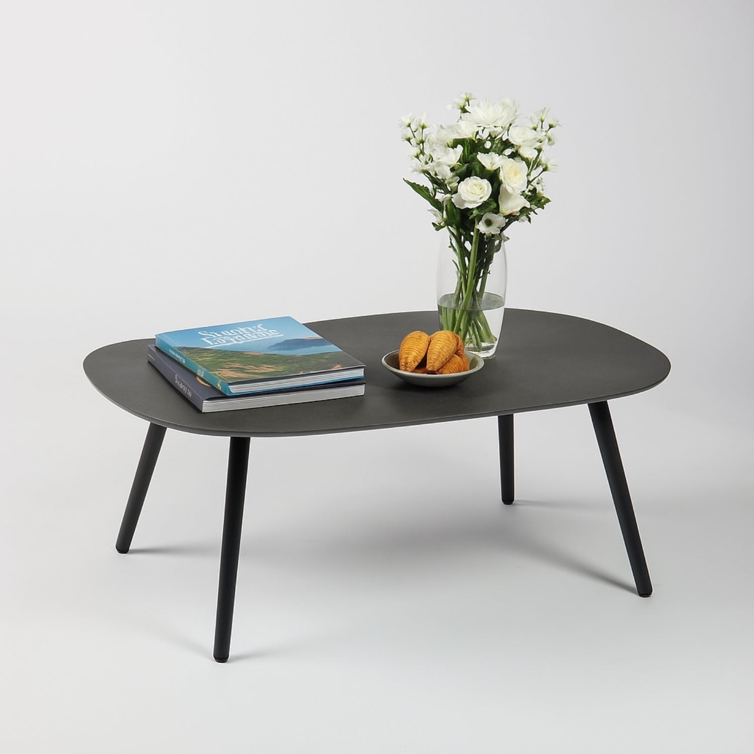 Outdoor Rope 4-Piece Patio Sofa Set with Glass Top Table (Grey)